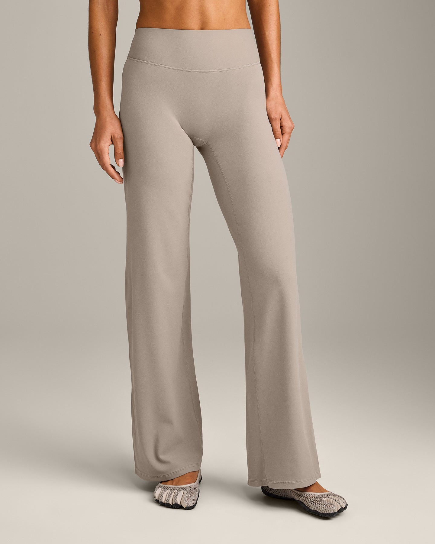 Alternative view of SoftMotion Straight Leg Bottoms with White Logo | Warm Sand
