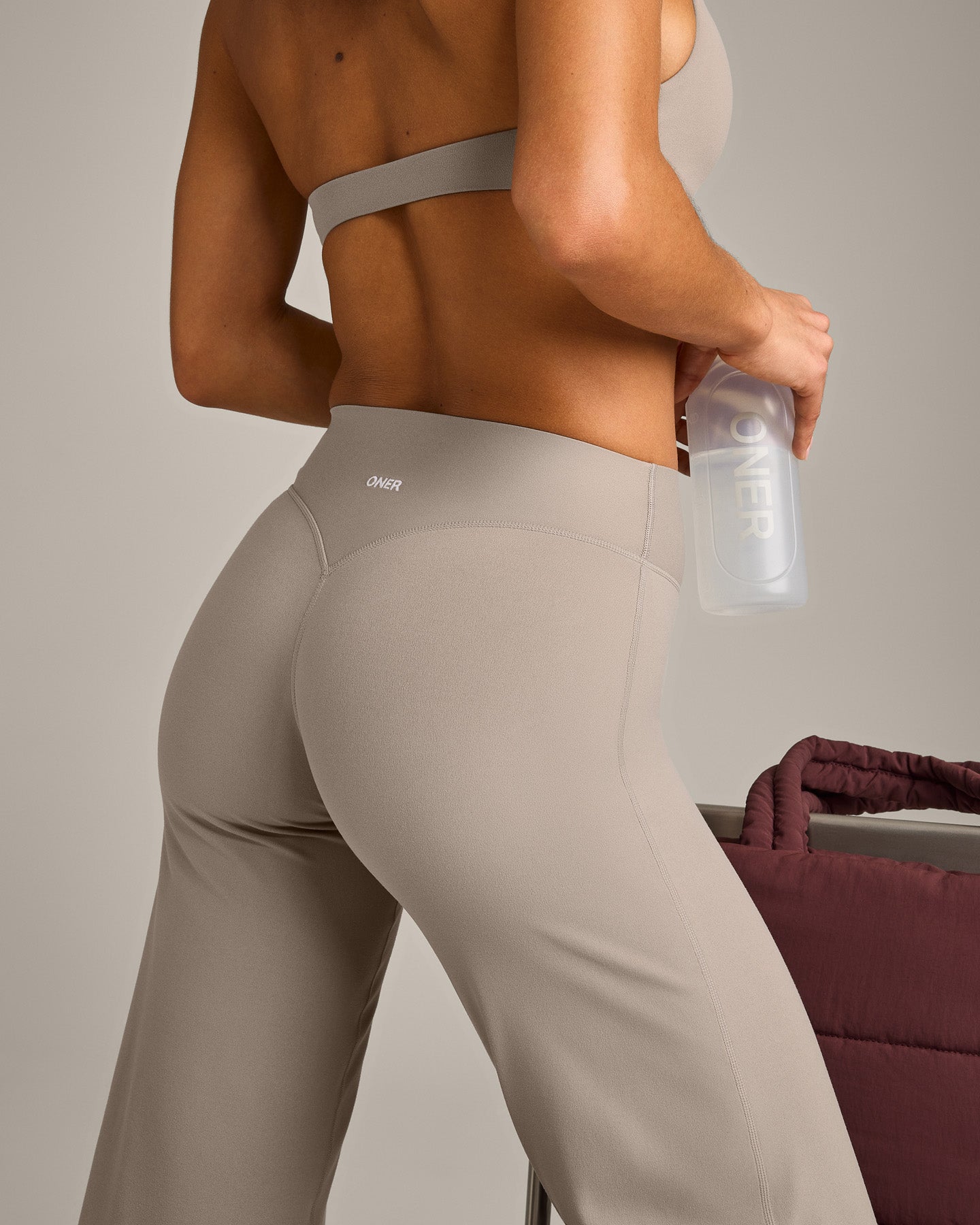 SoftMotion Straight Leg Bottoms with White Logo | Warm Sand - Image 5