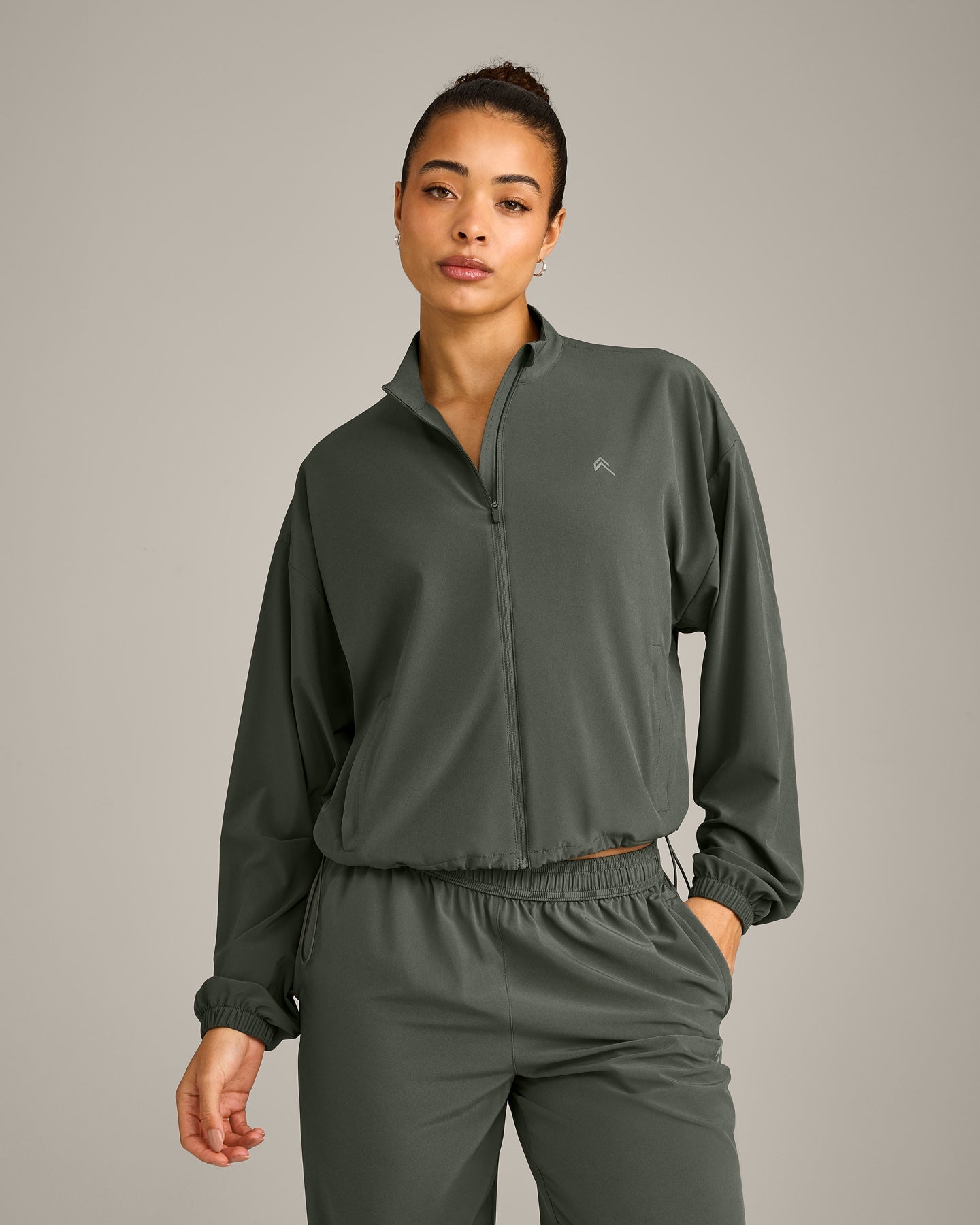 AirMove Jacket with Reflective Logo | Dark Khaki