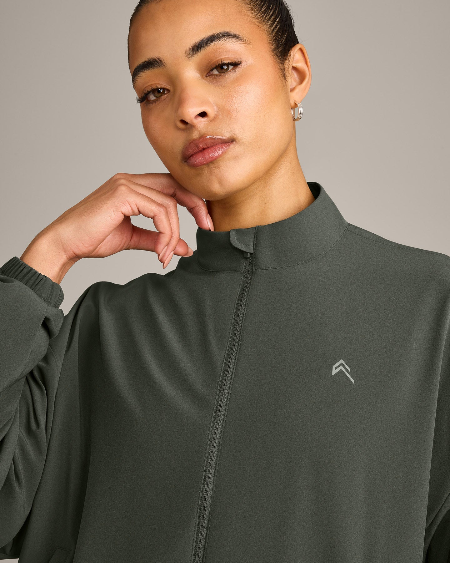 AirMove Jacket with Reflective Logo | Dark Khaki - Image 5