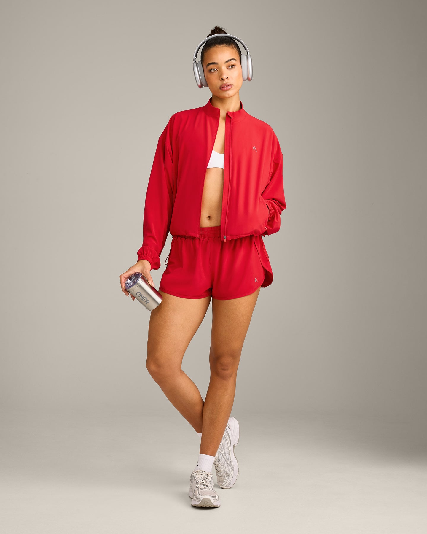AirMove Jacket with Reflective Logo | Fiery Red - Image 3