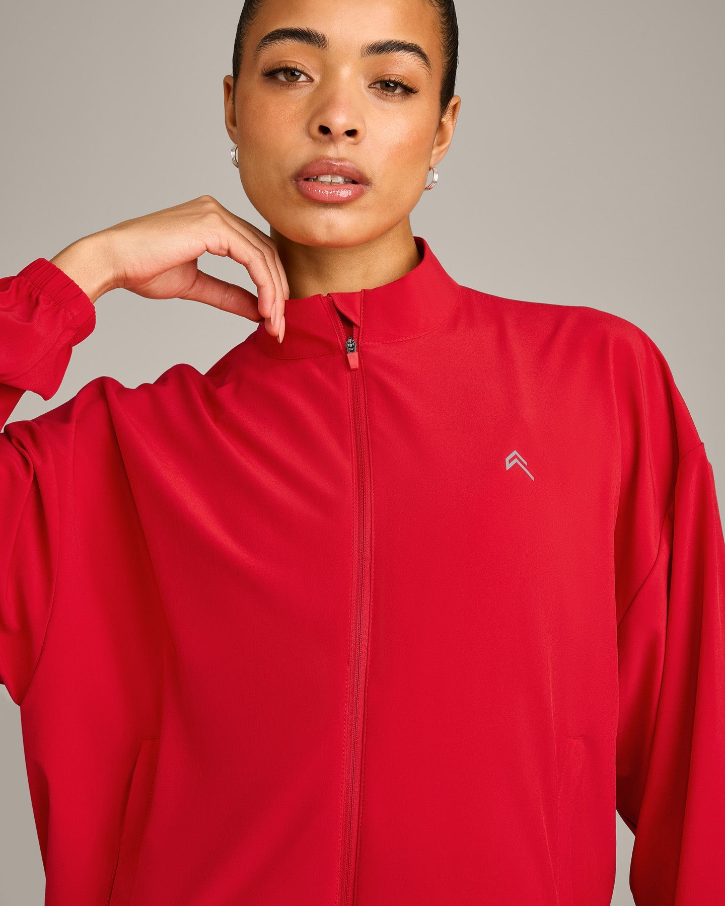 AirMove Jacket with Reflective Logo | Fiery Red - Image 4