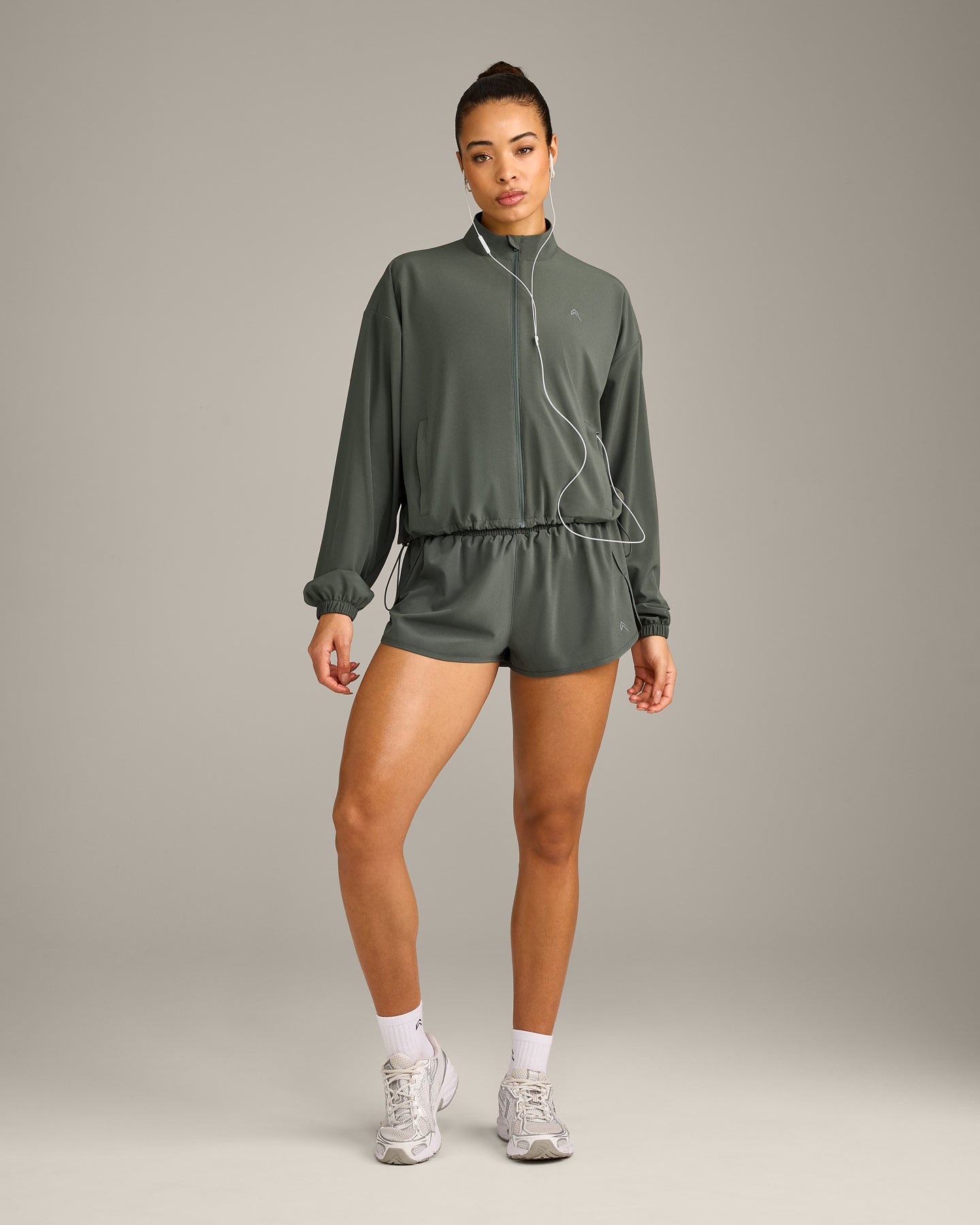 AirMove Lined Shorts 2" with Reflective Logo | Dark Khaki - Image 3