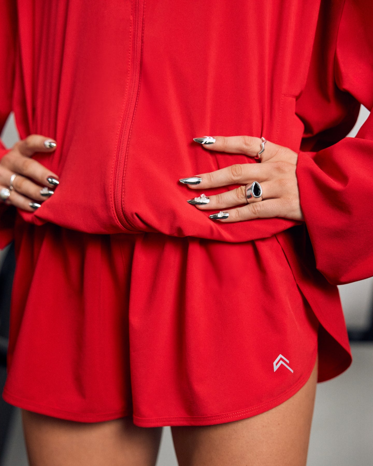 AirMove Lined Shorts 2" with Reflective Logo | Fiery Red - Image 5