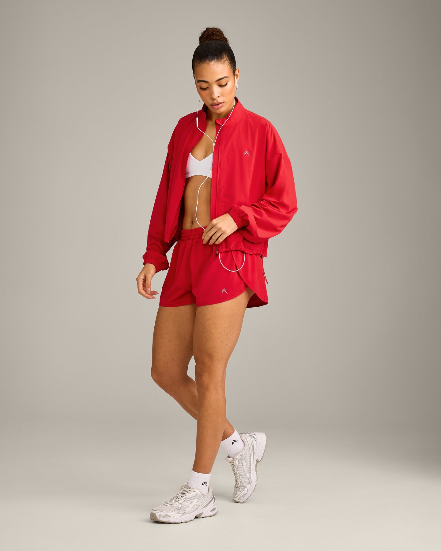Alternative view of AirMove Lined Shorts 2" with Reflective Logo | Fiery Red