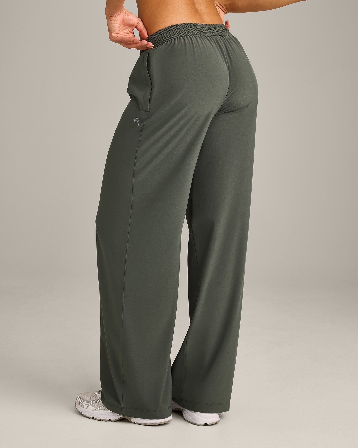 Alternative view of AirMove Straight Leg Pants with Reflective Logo | Dark Khaki