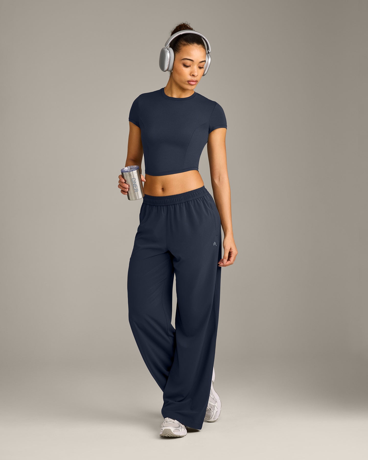 AirMove Straight Leg Pants with Reflective Logo | True Blue - Image 3