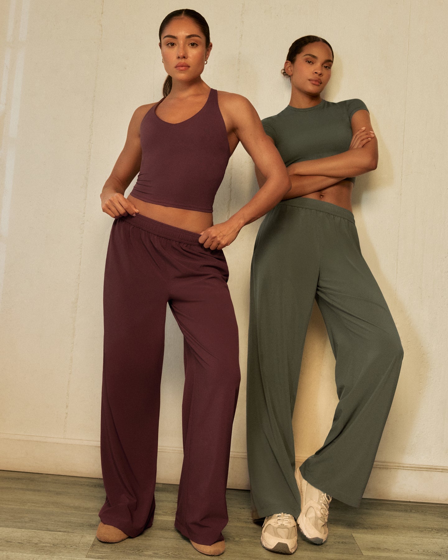 Alternative view of AirMove Straight Leg Pants with Reflective Logo | Velvet Mocha