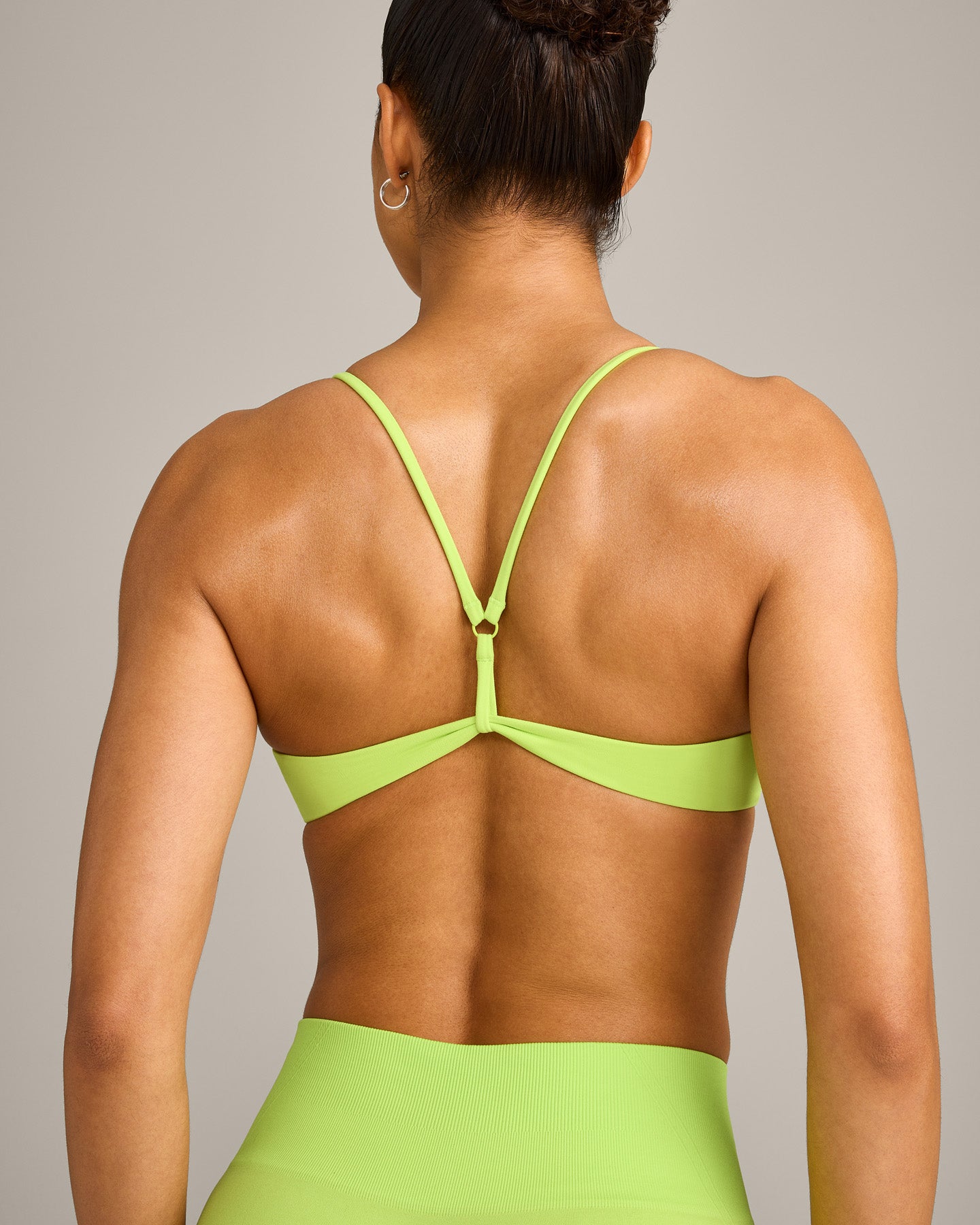 EasyLift Ultra Minimal Bralette with Grey Logo | Citrus Green - Image 4