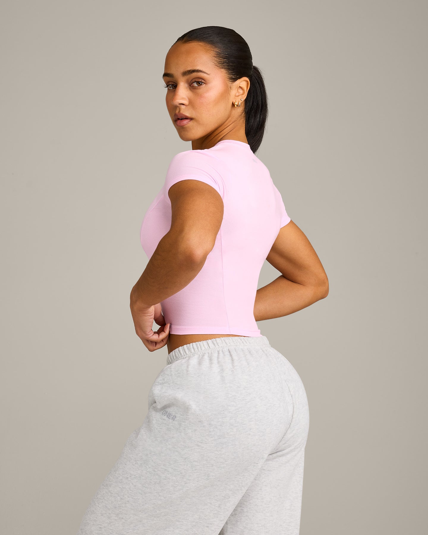 Mellow Motion Crew Neck Mid Top | Chalk Pink - Image 6