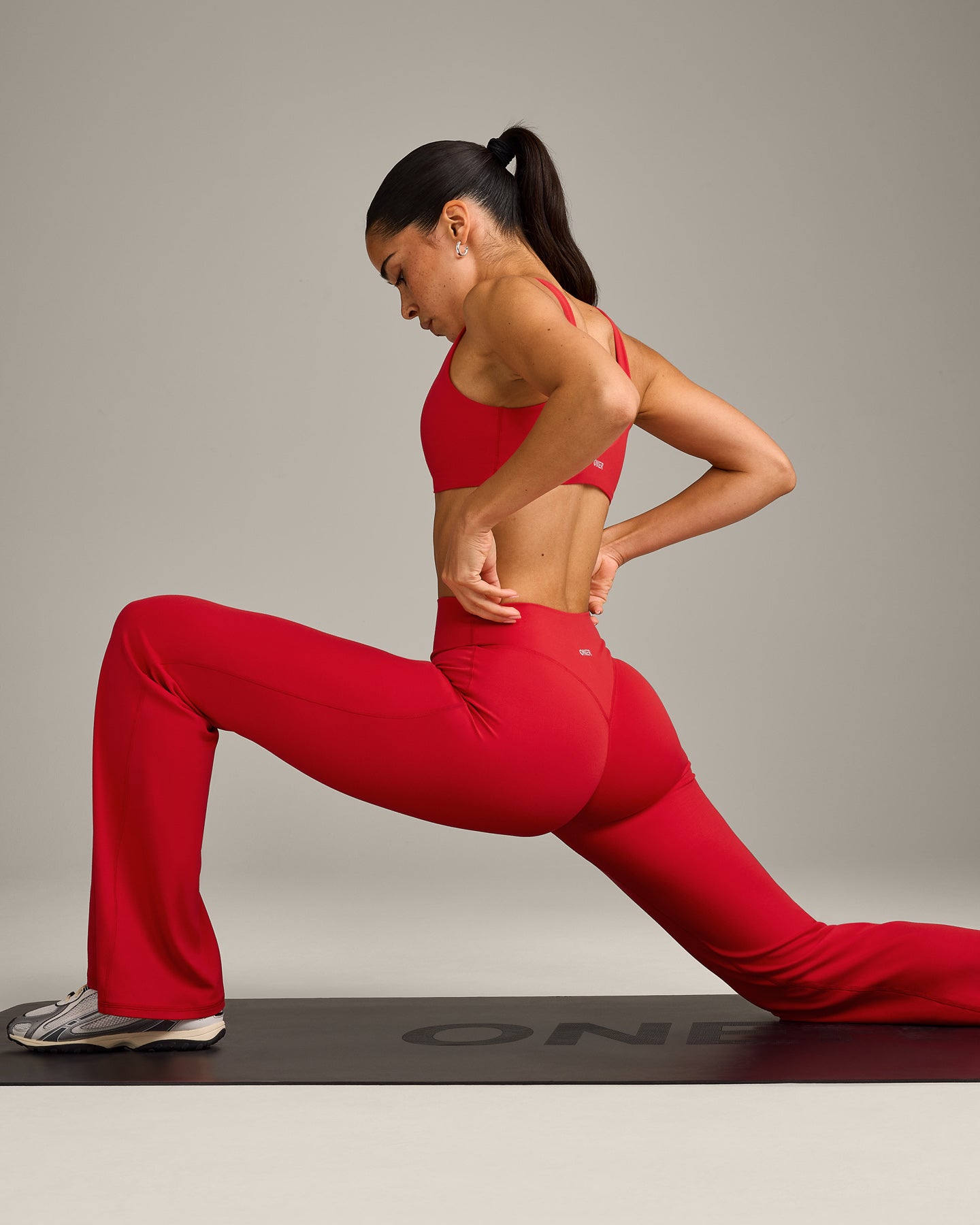 SoftMotion Flared Bottoms with Grey Logo | Fiery Red - Image 6