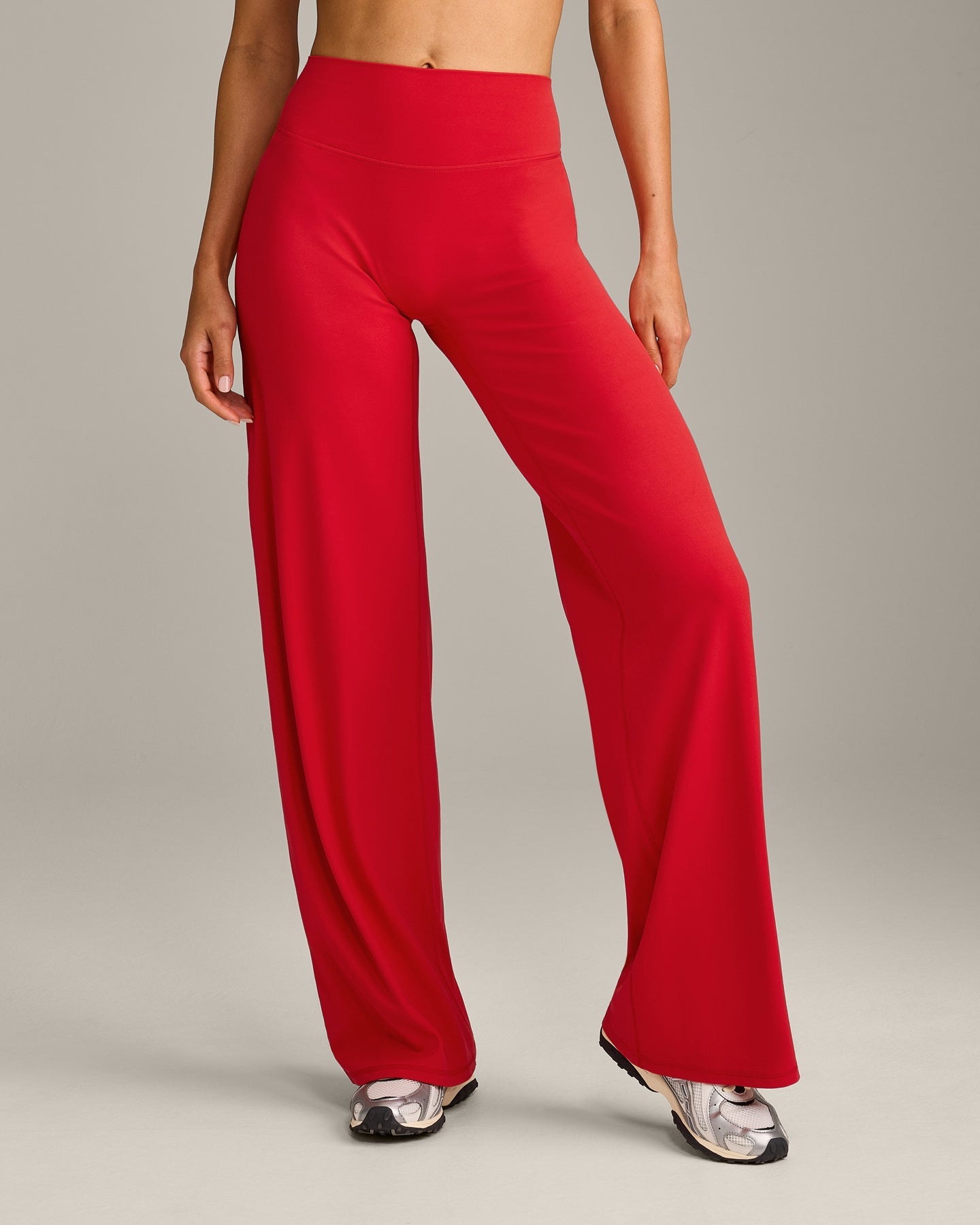 Alternative view of SoftMotion Straight Leg Bottoms with Grey Logo | Fiery Red