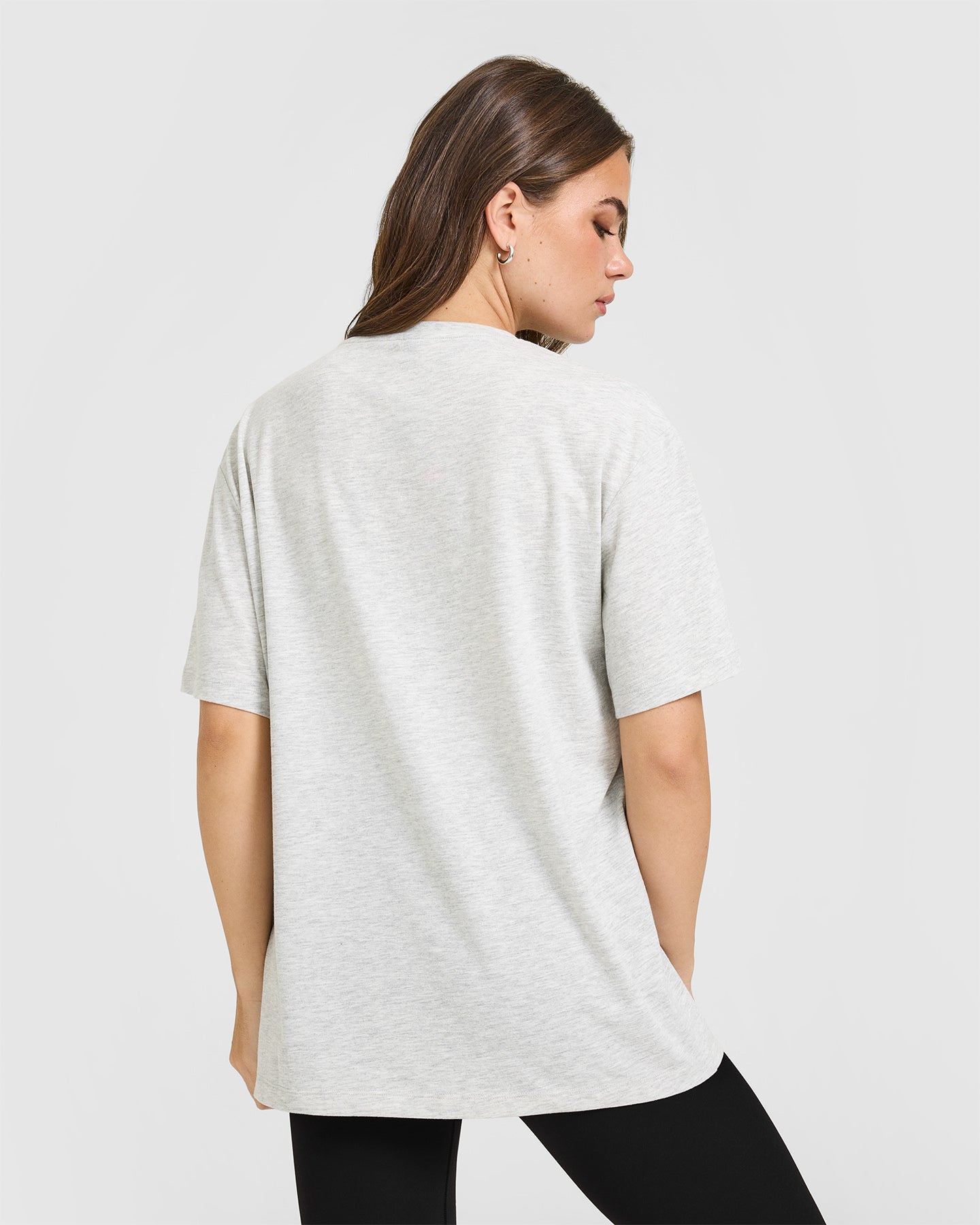 Alternative view of Classic Oversized Lightweight T-Shirt | Grey Marl