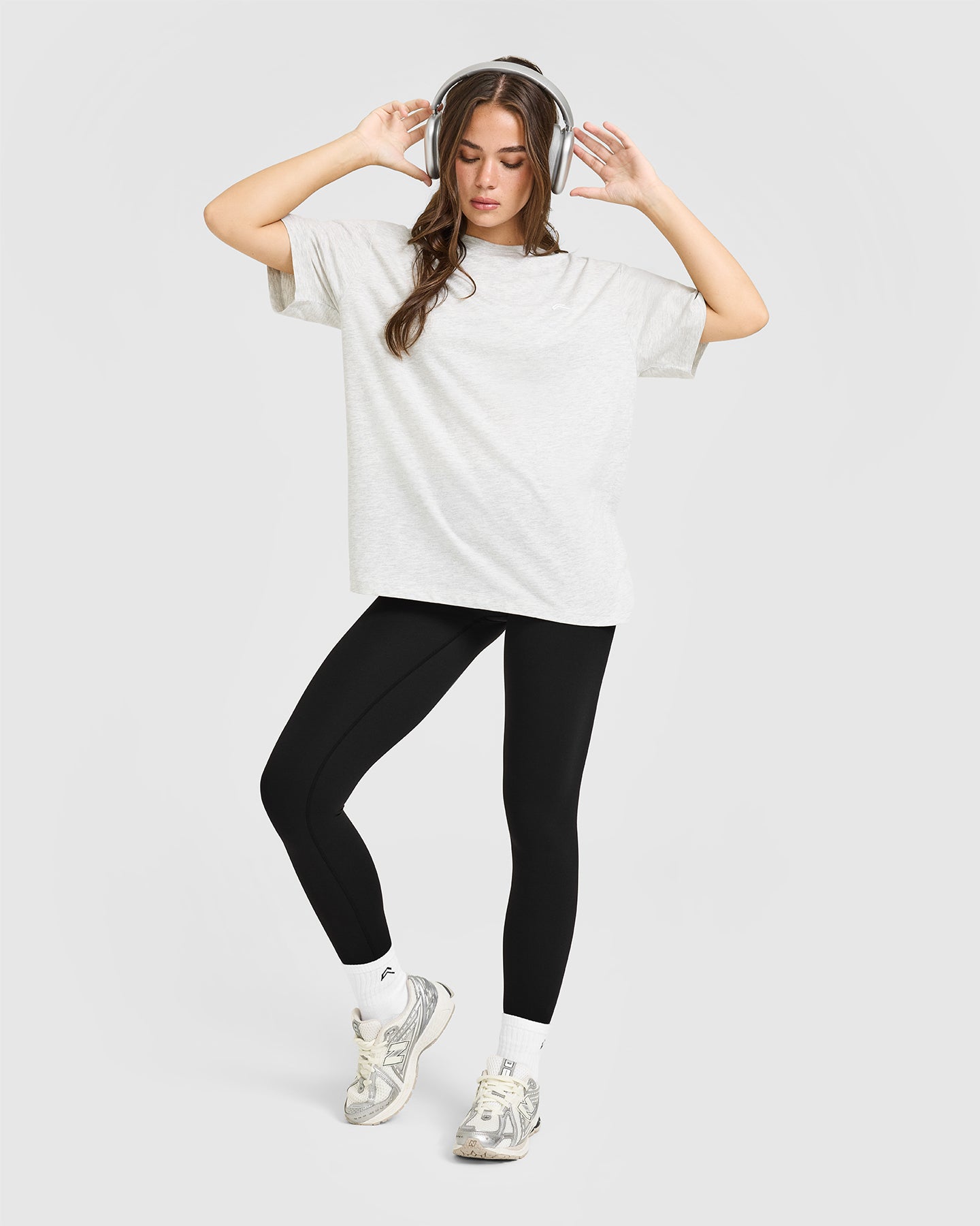 Classic Oversized Lightweight T-Shirt | Grey Marl - Image 3