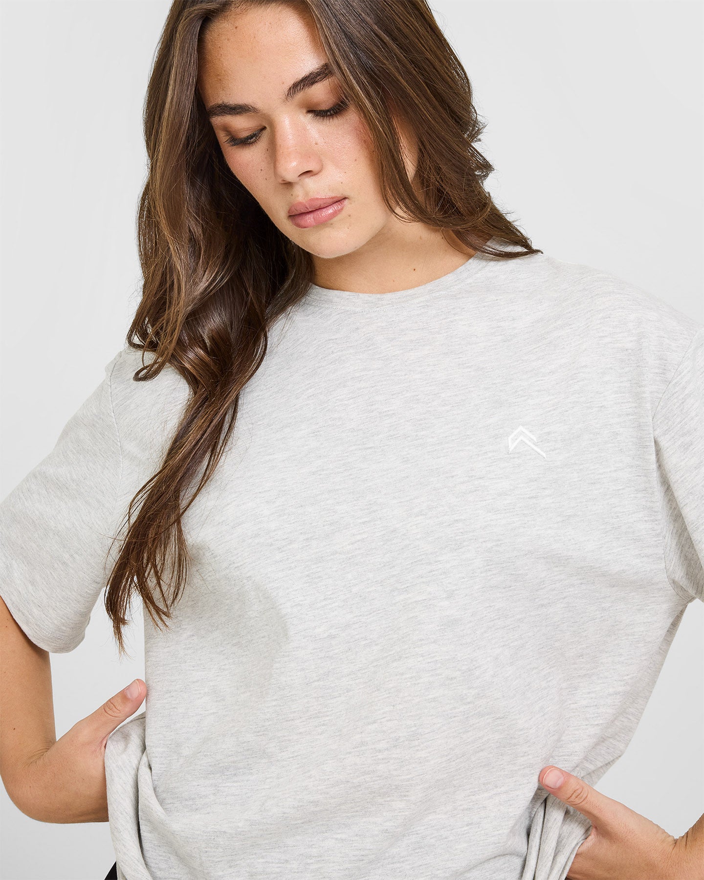 Classic Oversized Lightweight T-Shirt | Grey Marl - Image 5