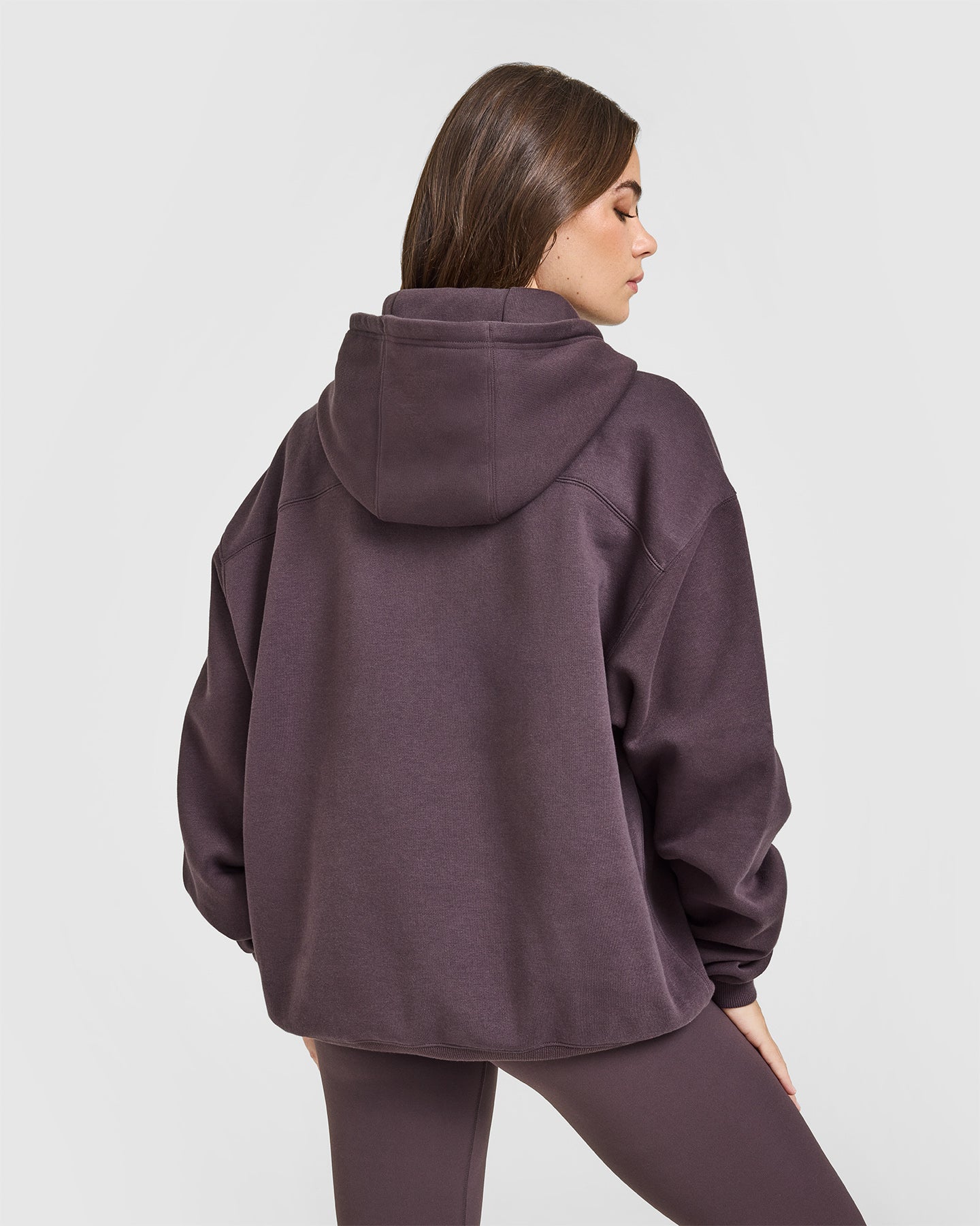 Alternative view of Foundations Oversized Hoodie | Umber Brown