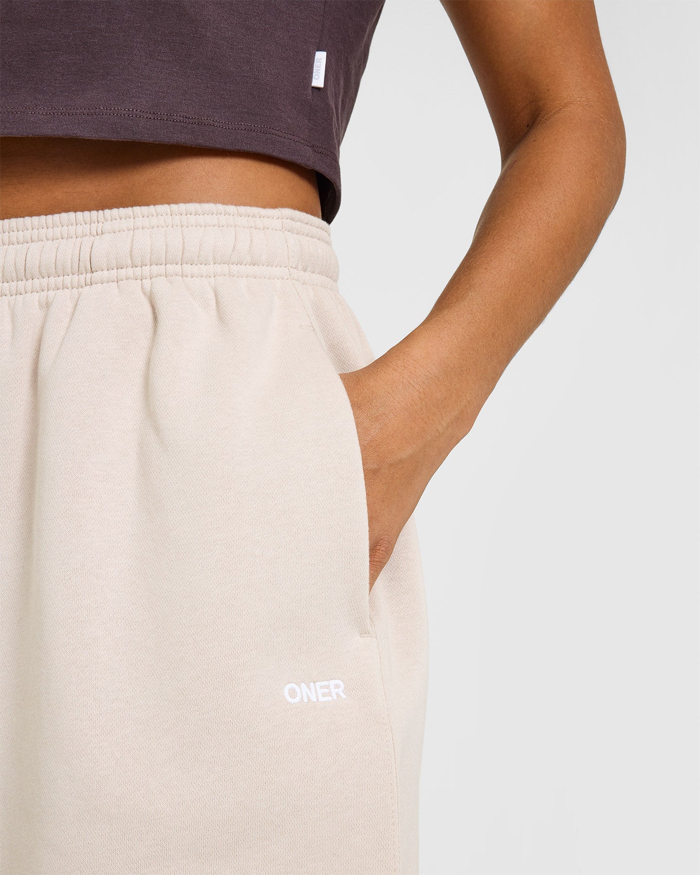 Foundations Oversized Straight Leg Joggers | Sand - Image 5
