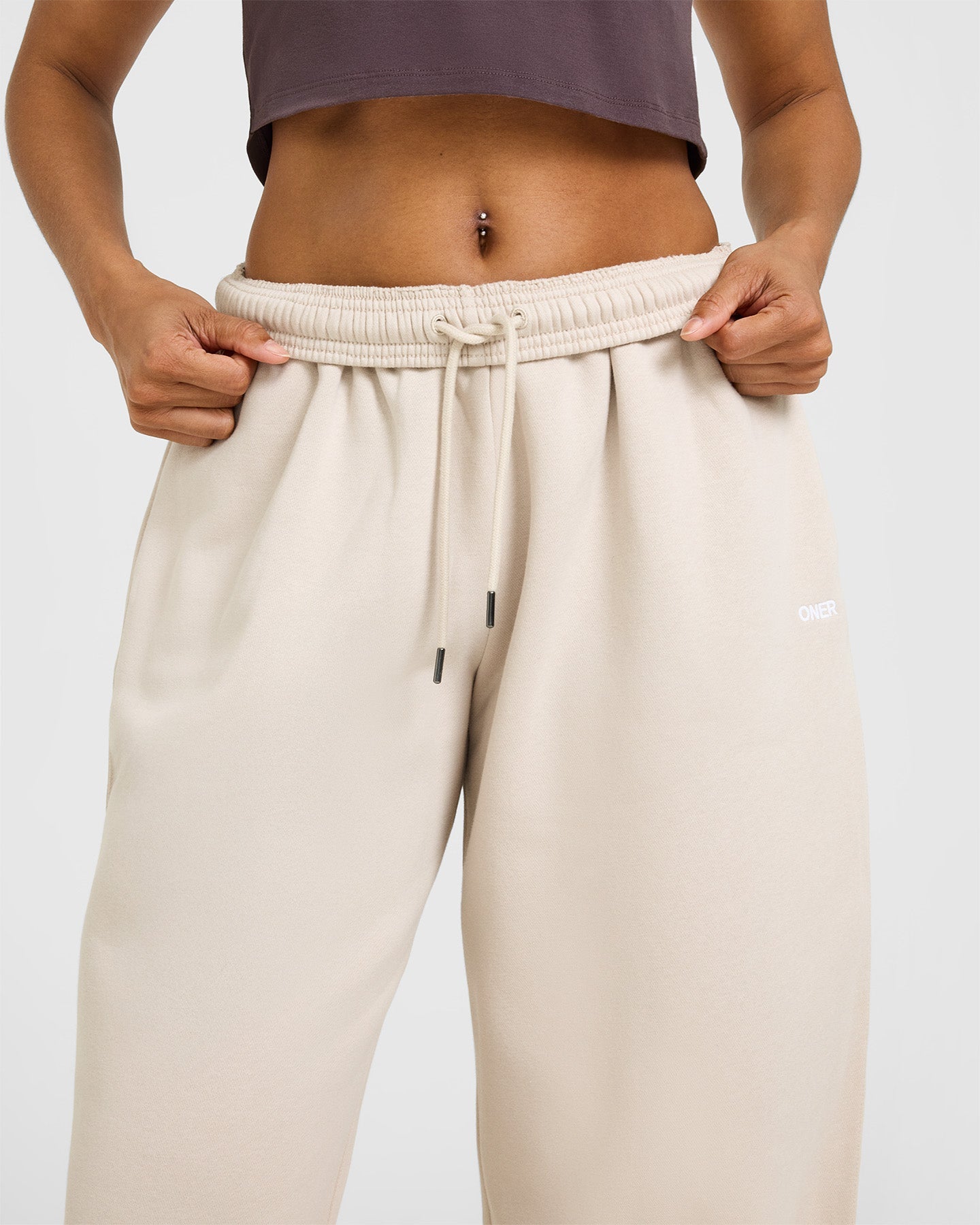 Foundations Oversized Straight Leg Joggers | Sand - Image 6
