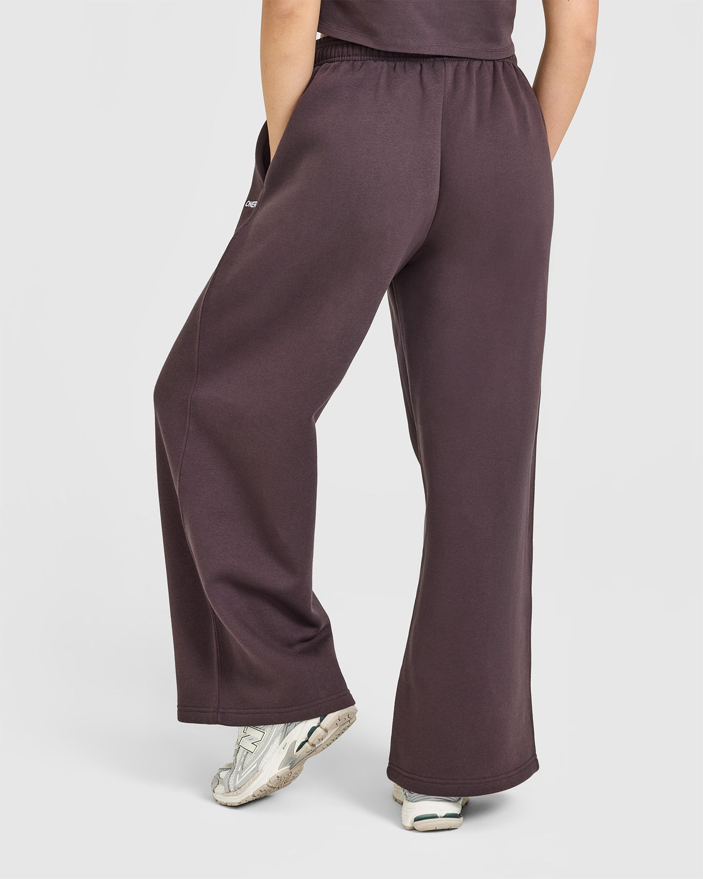 Alternative view of Foundations Oversized Straight Leg Joggers | Umber Brown