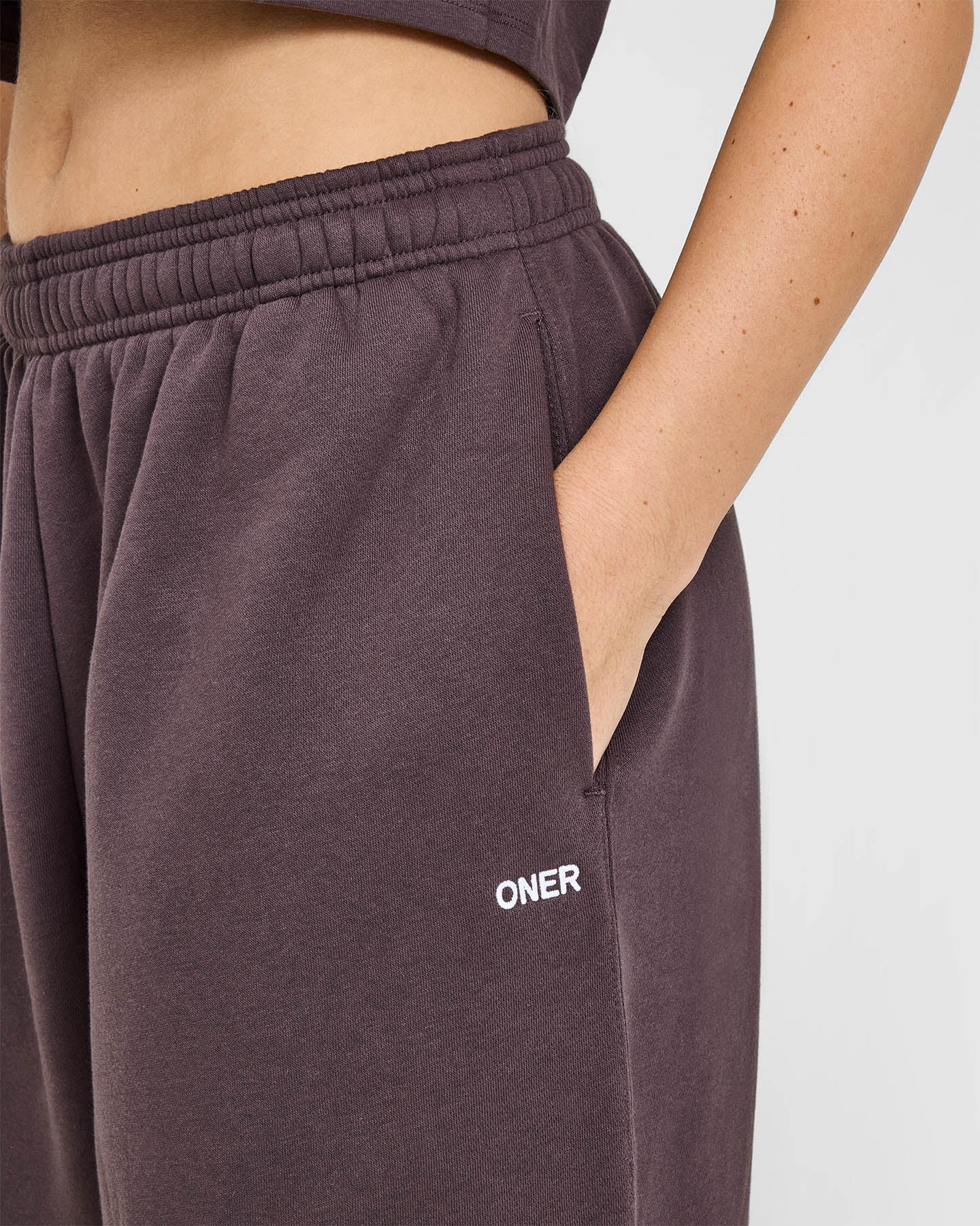Foundations Oversized Straight Leg Joggers | Umber Brown - Image 5