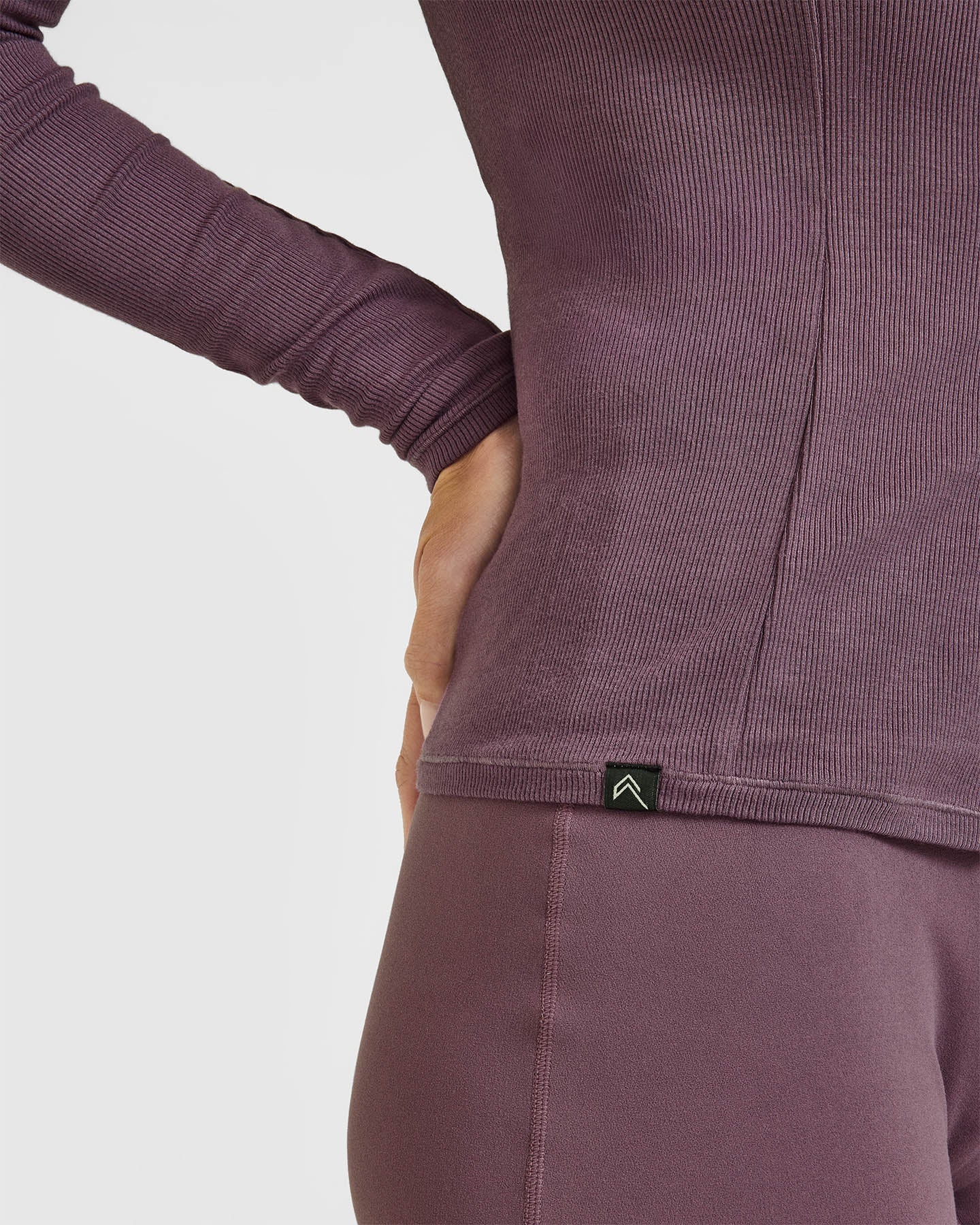 Mellow Rib Long Sleeve Cardigan | Vintage Purple - Image 6