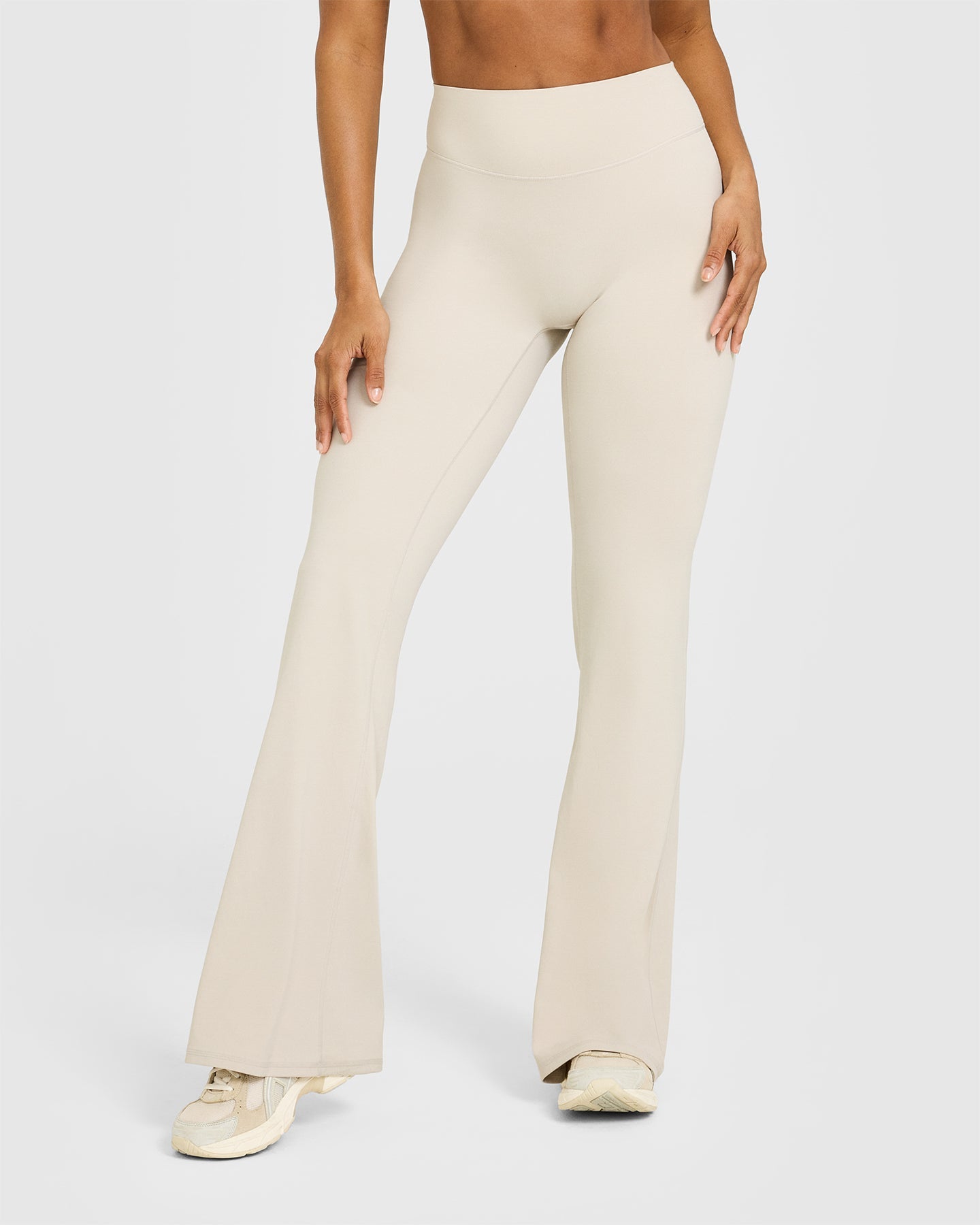 Alternative view of SoftMotion Flared Bottoms with White Logo | Sand