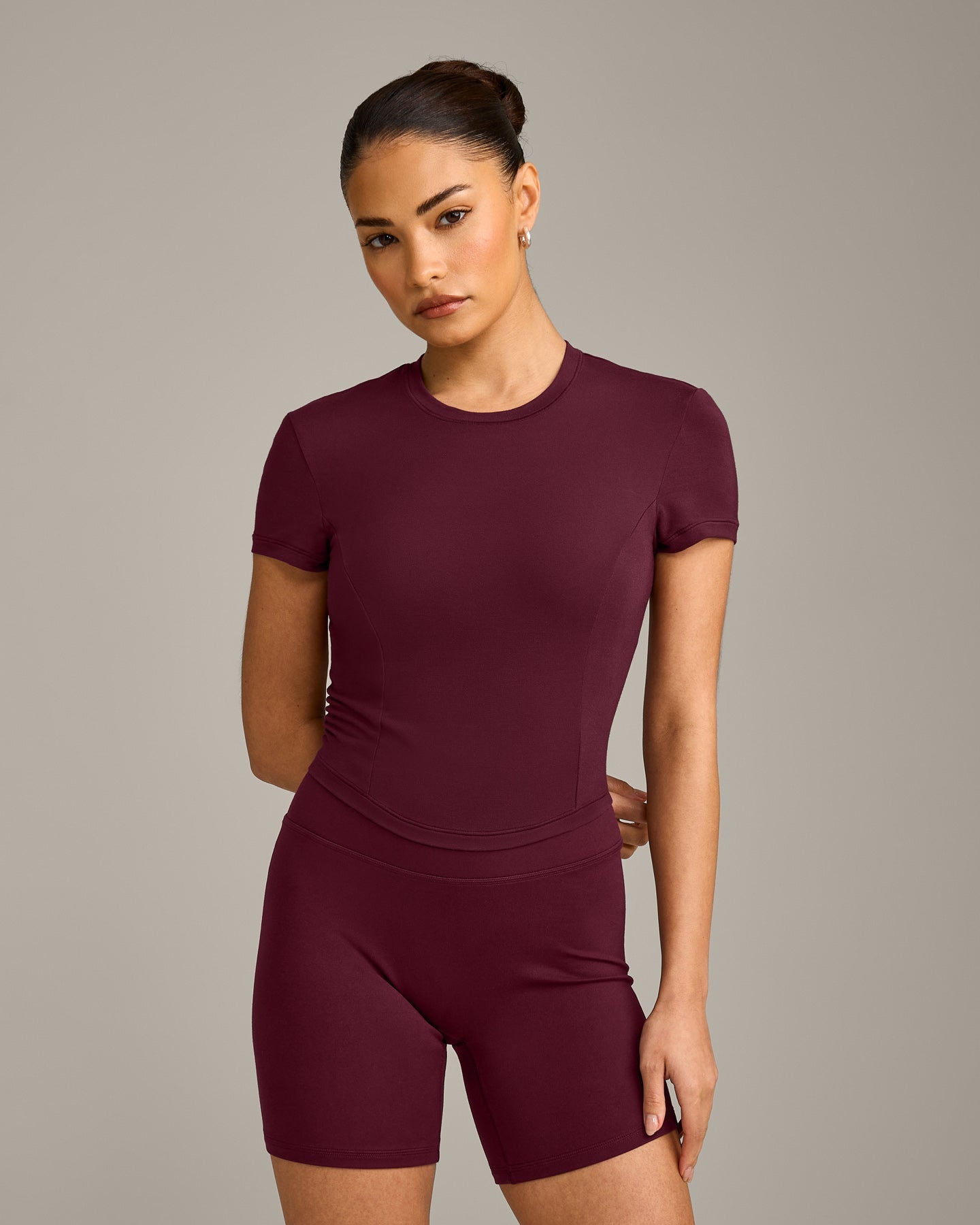 Mellow Motion Crew Neck Mid Top | Cherry Lacquer Purple