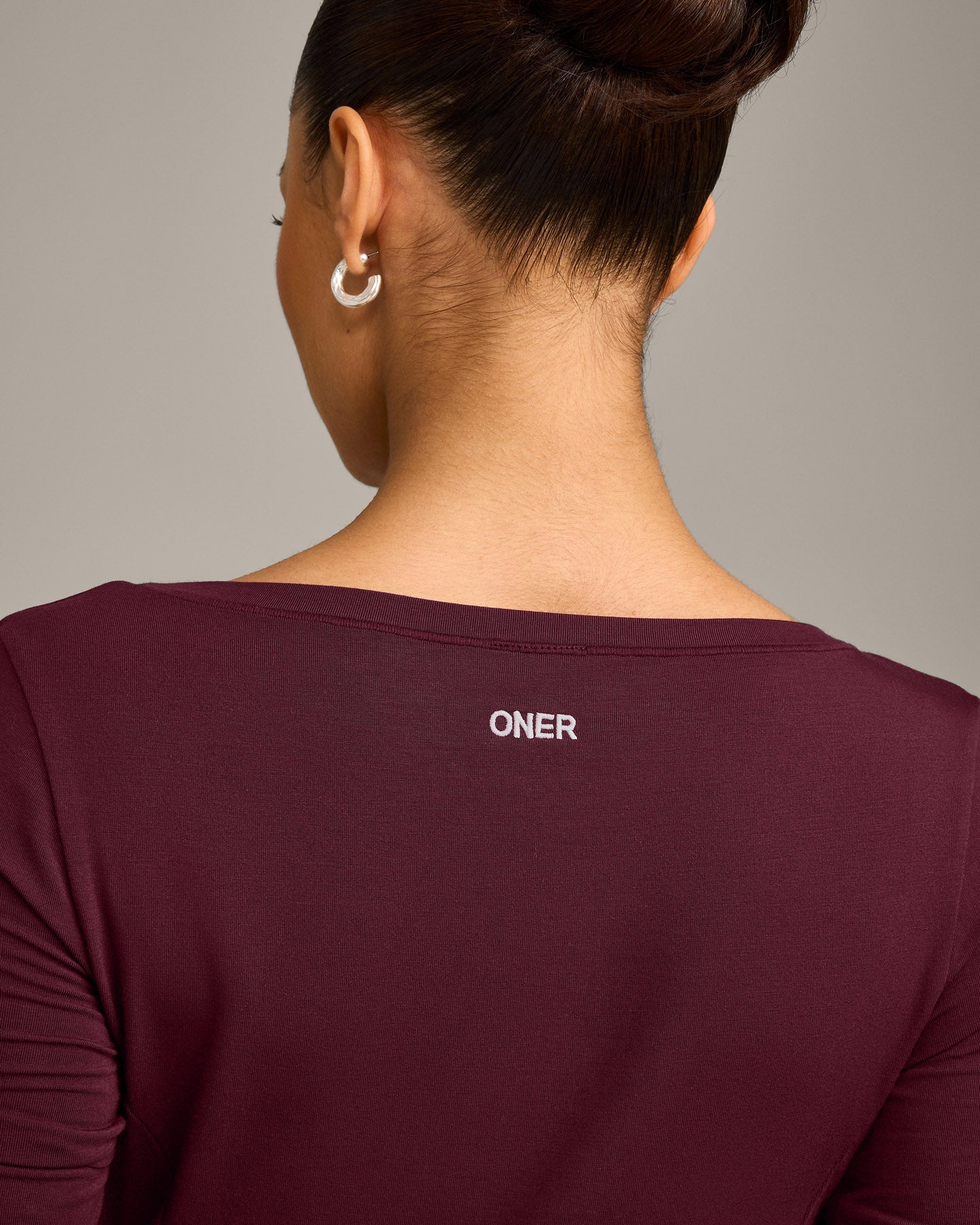 Mellow Motion Wide V Neck 3/4 Length Sleeve Mid Top | Cherry Lacquer Purple - Image 5