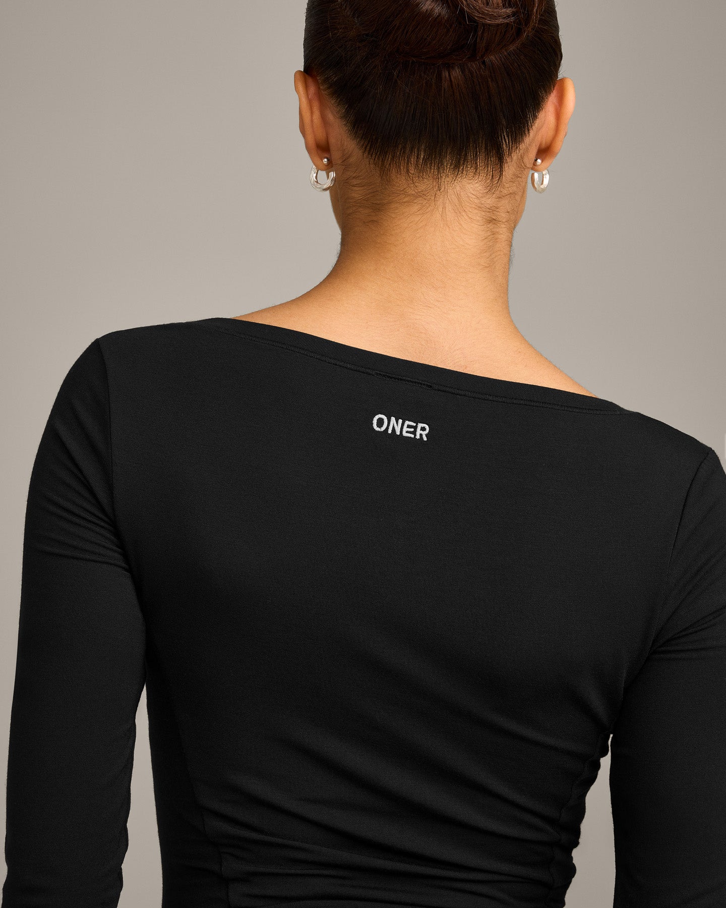 Mellow Motion Wide V Neck Long Sleeve Top | Black - Image 5