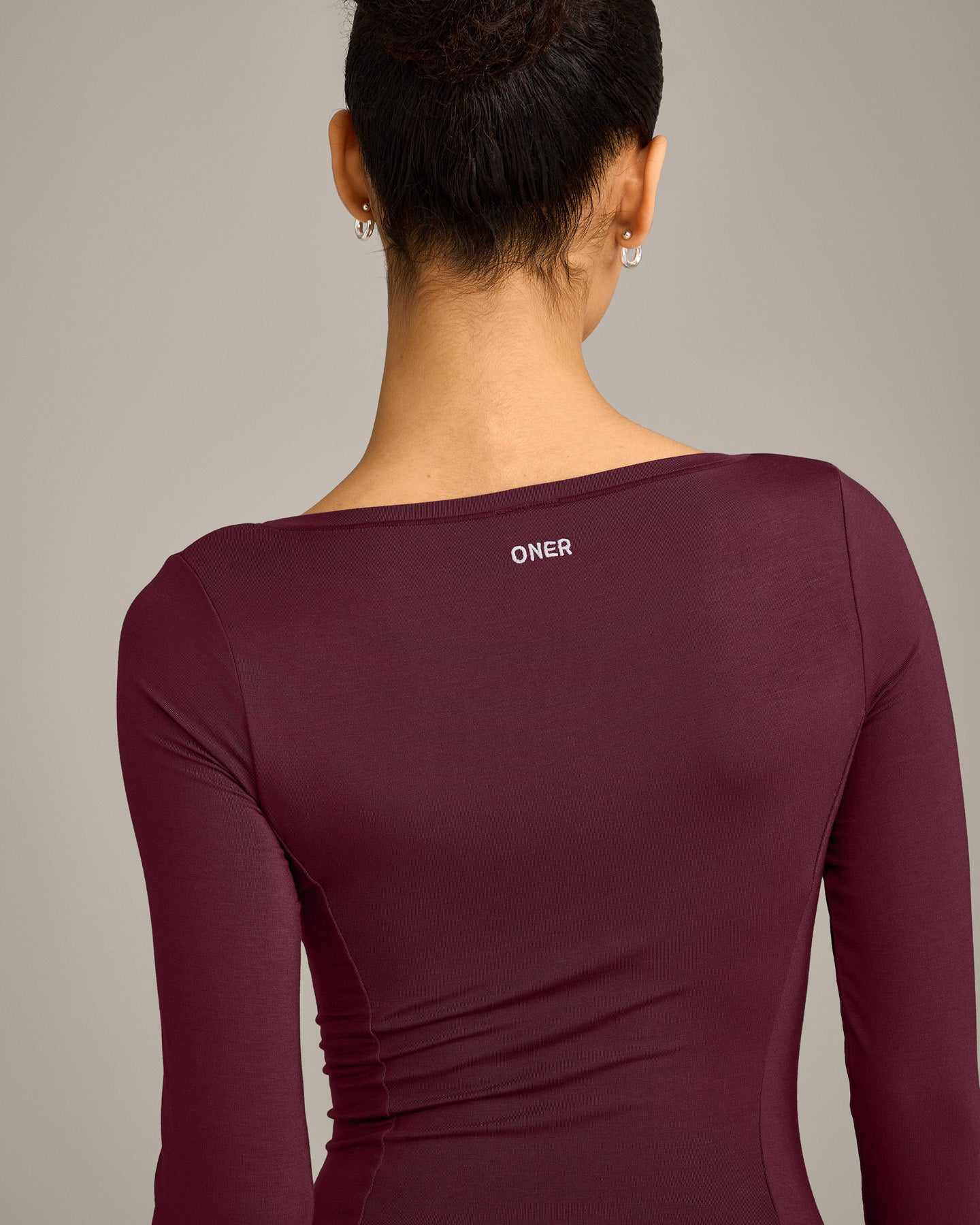 Mellow Motion Wide V Neck Long Sleeve Top | Cherry Lacquer Purple - Image 4