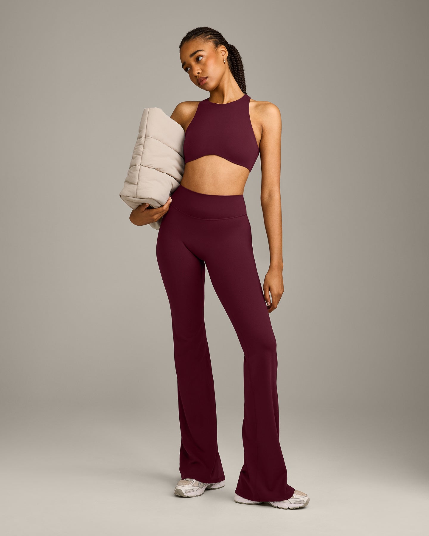 SoftMotion Flared Bottoms with Grey Logo | Cherry Lacquer Purple - Image 3