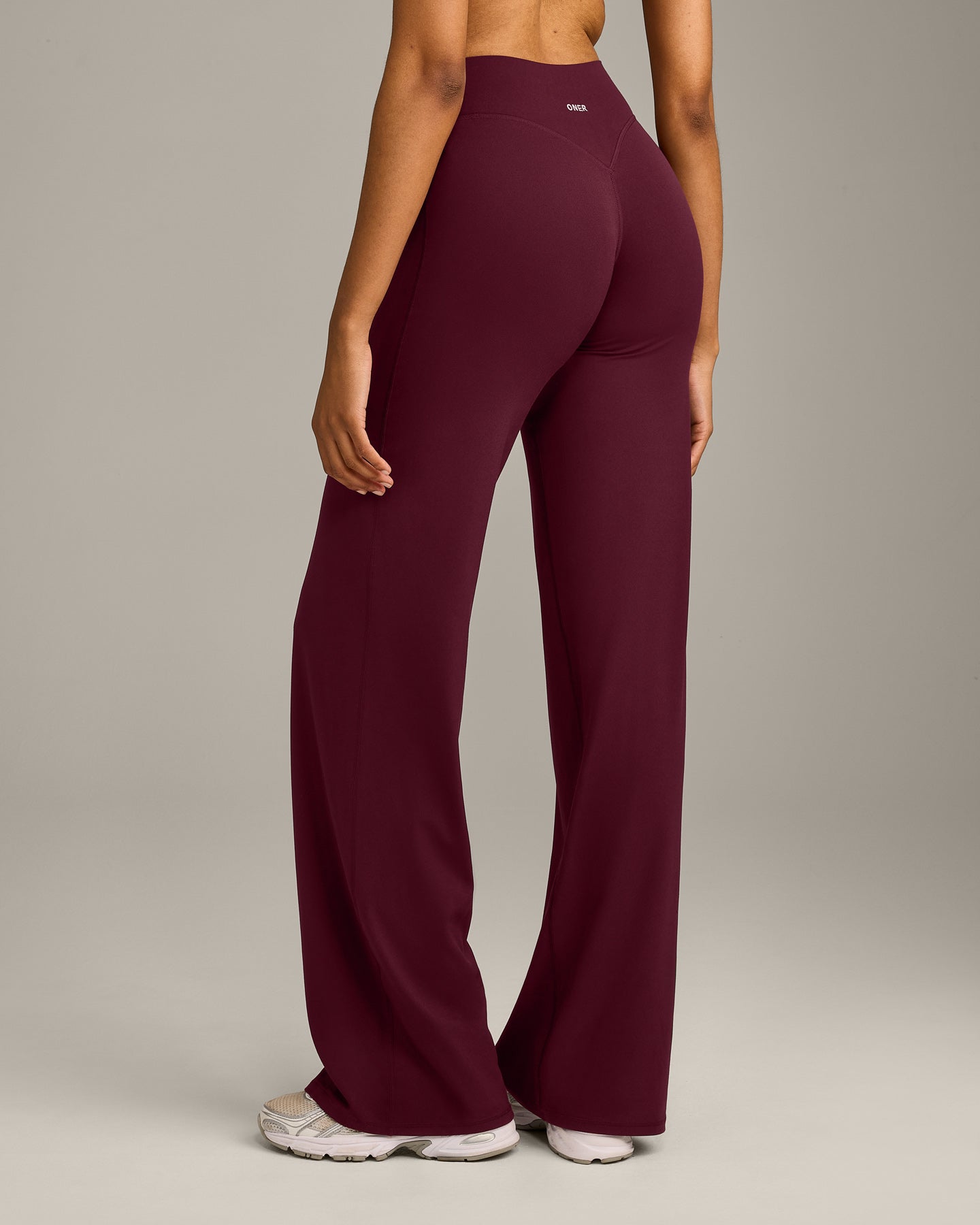 SoftMotion Straight Leg Bottoms with Grey Logo | Cherry Lacquer Purple