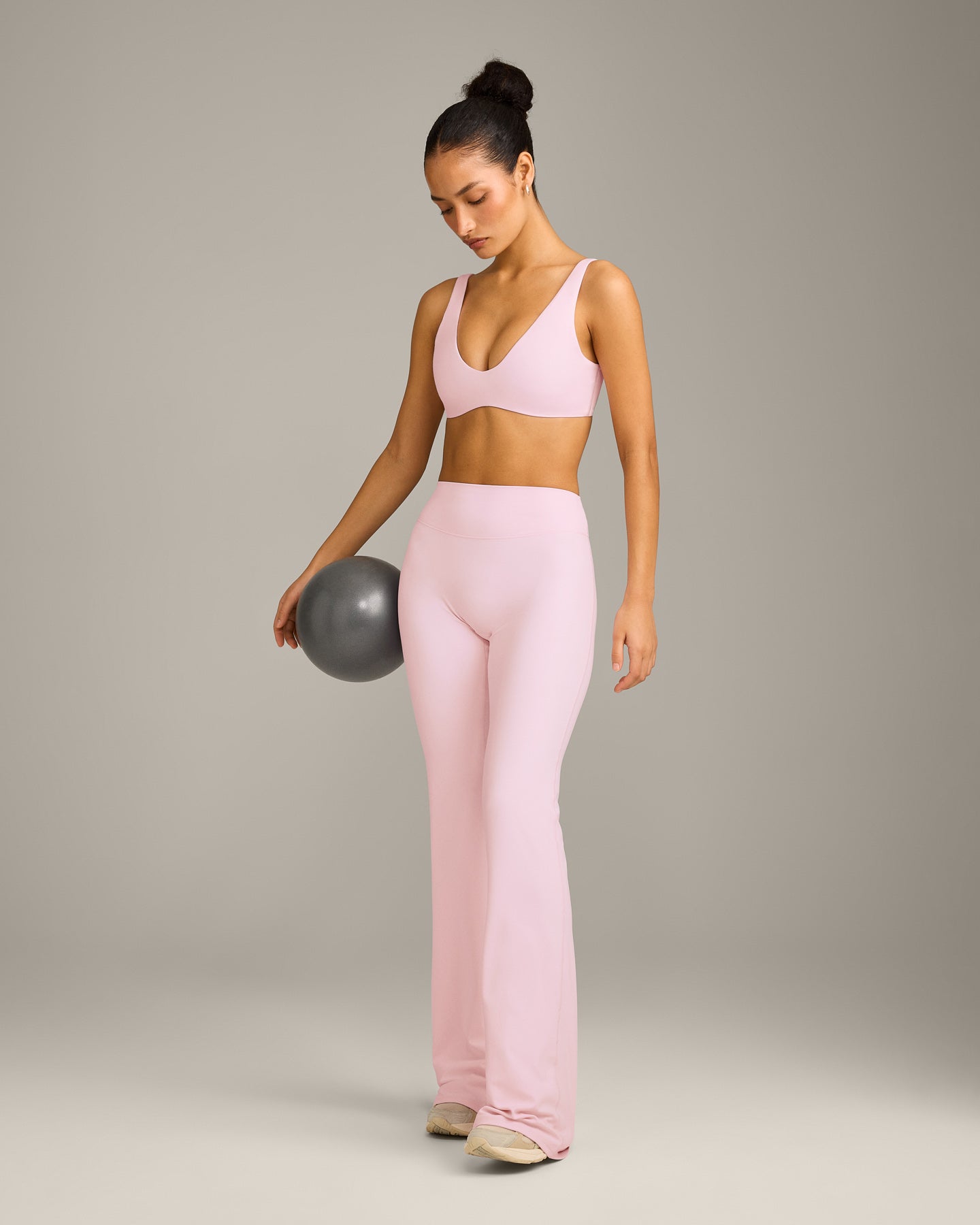 SoftMotion Scoop Back Bralette with Grey Logo | Soft Girl Pink - Image 3