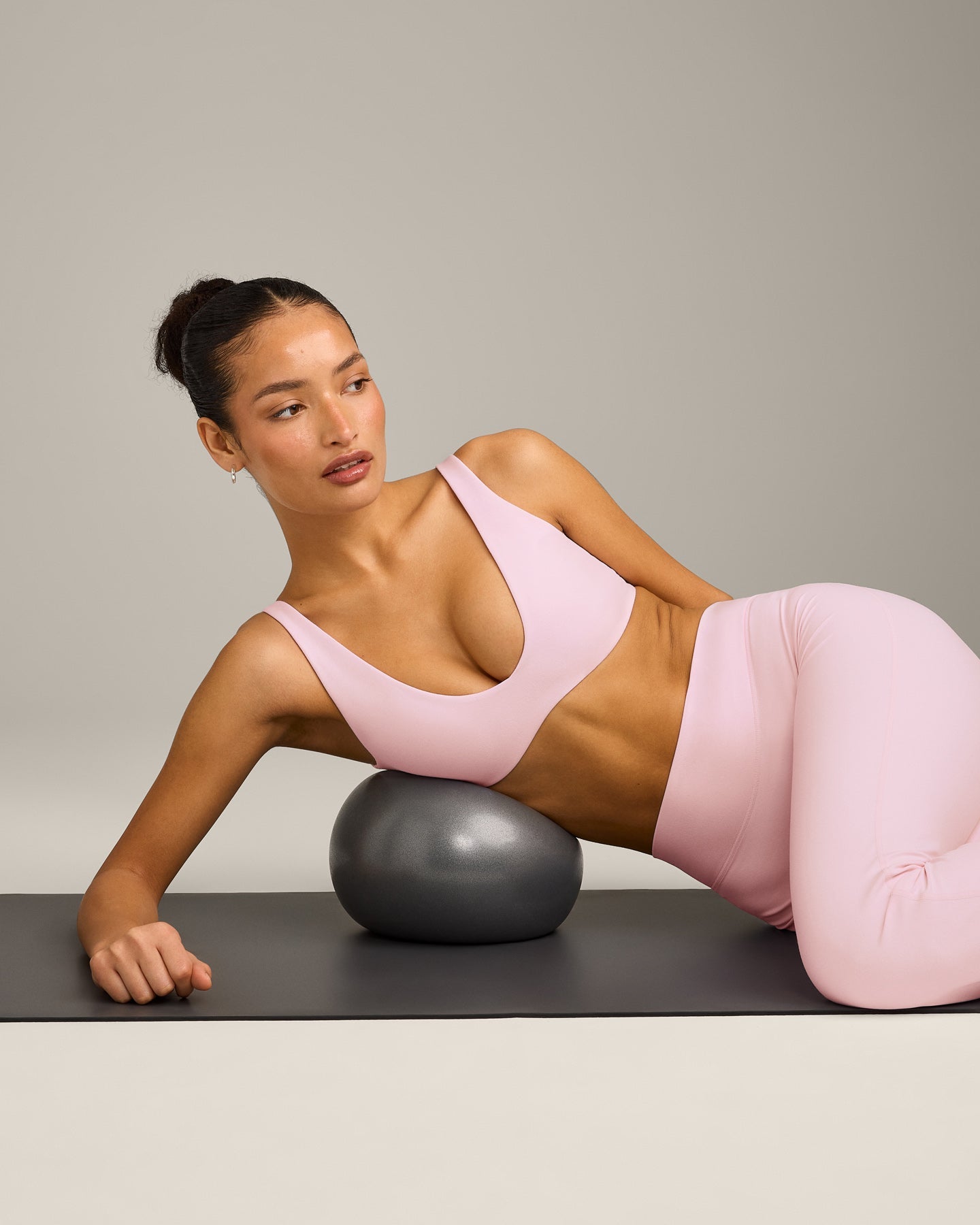 SoftMotion Scoop Back Bralette with Grey Logo | Soft Girl Pink - Image 4