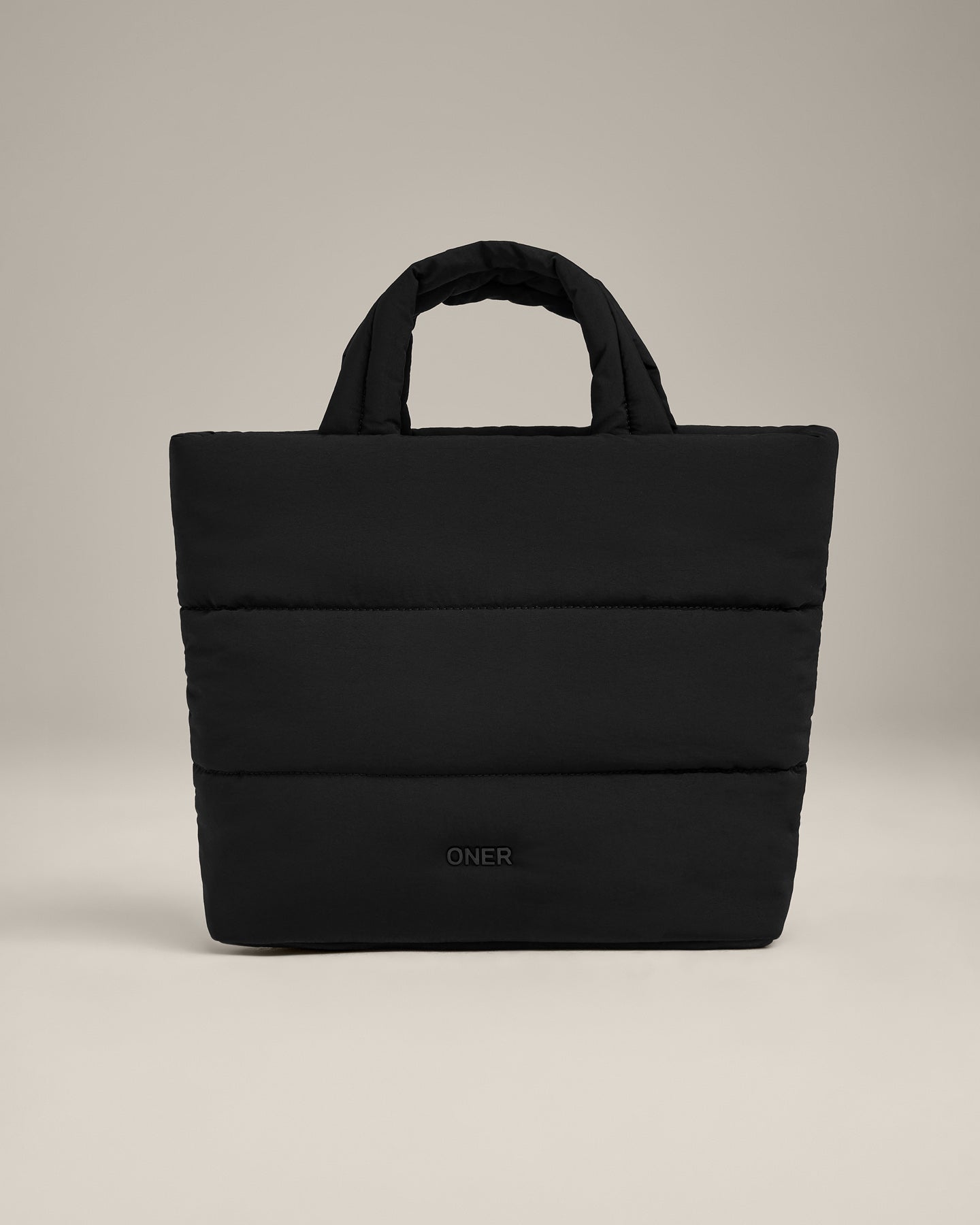 Quilted Midi Tote | Black