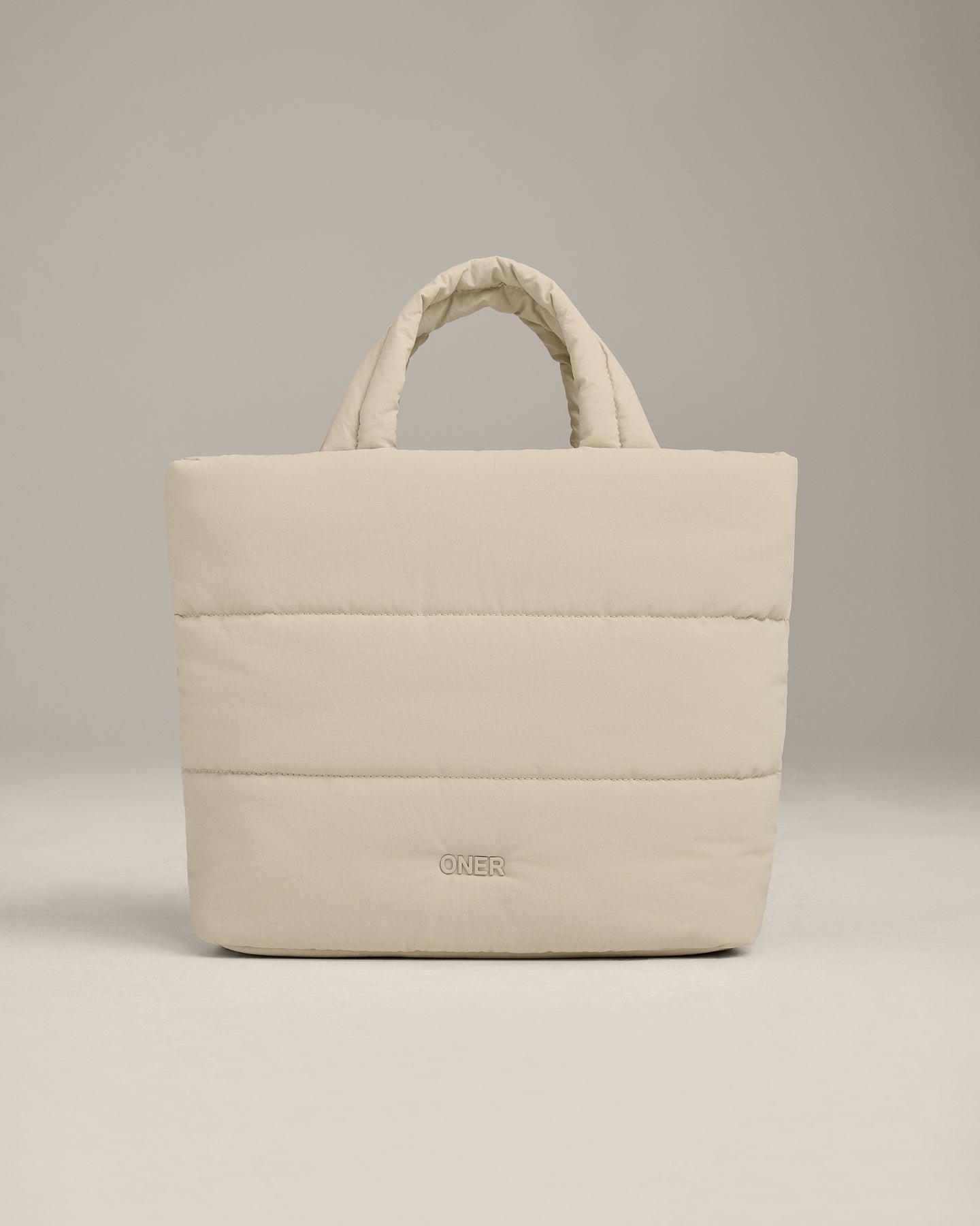 Quilted Midi Tote | Oatmeal