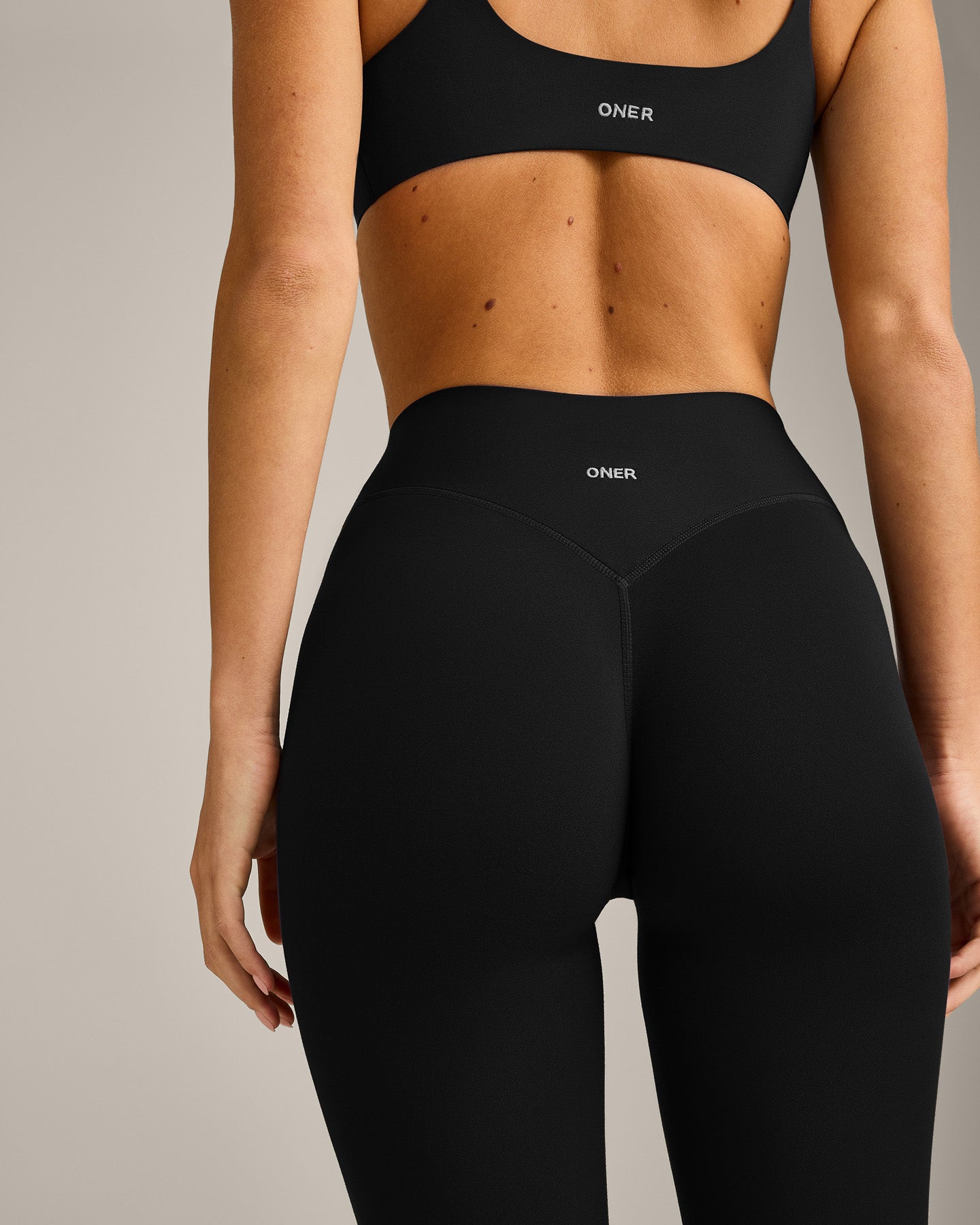 SoftMotion 3/4 Length Leggings with Grey Logo | Black - Image 6