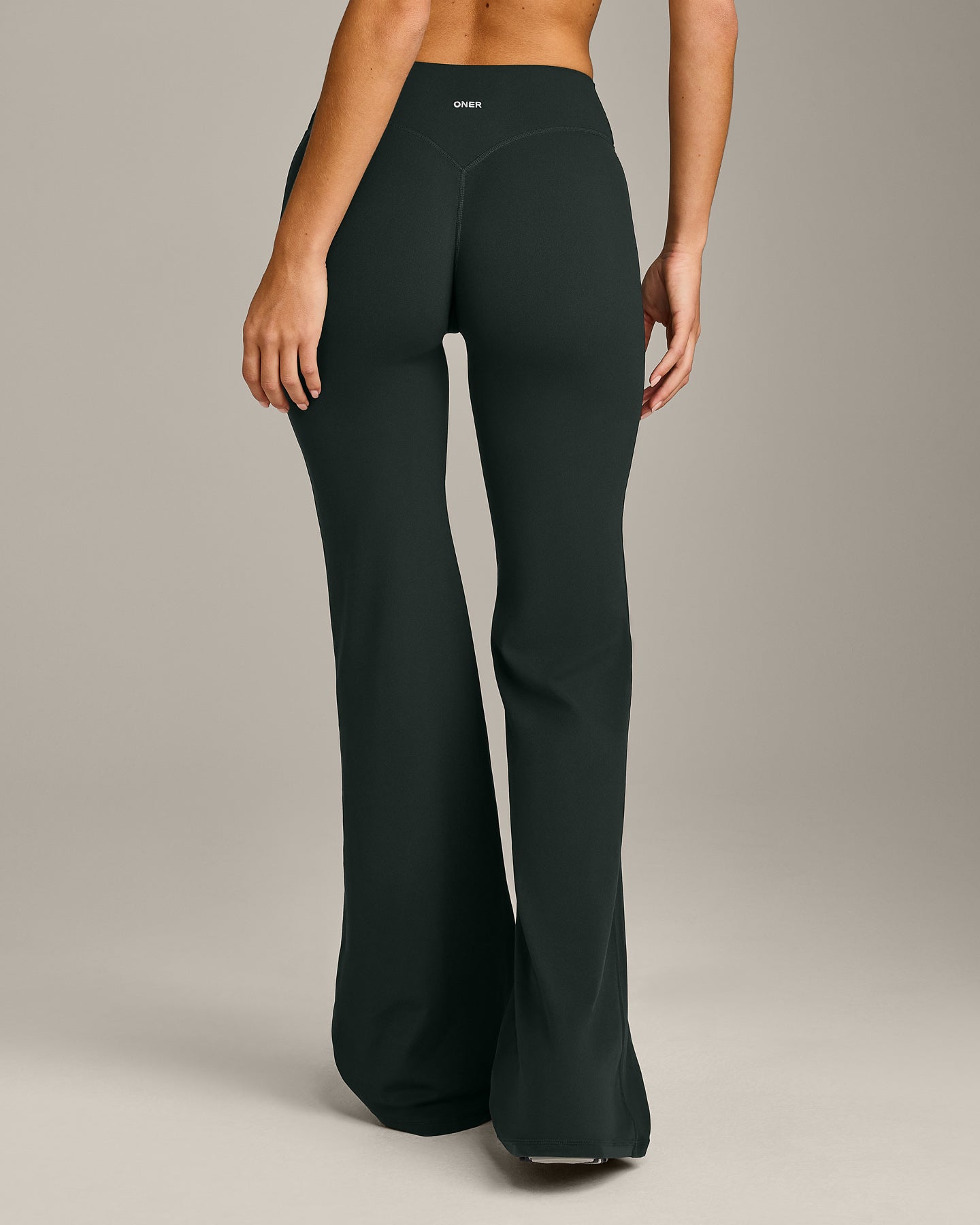 SoftMotion Flared Bottoms with Grey Logo | Emerald Noir