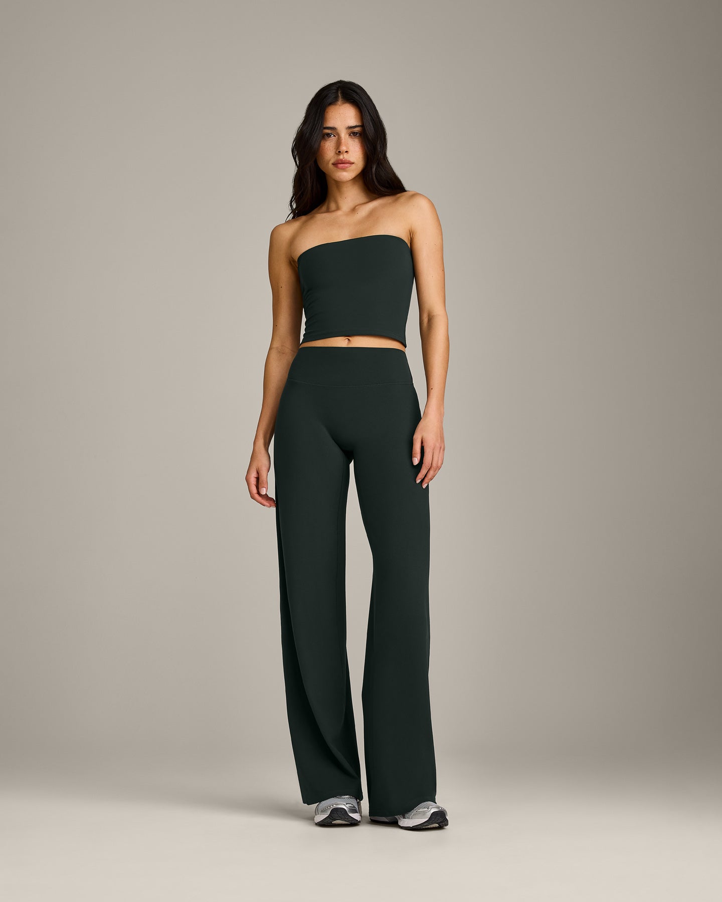 SoftMotion Straight Leg Bottoms with Grey Logo | Emerald Noir - Image 3