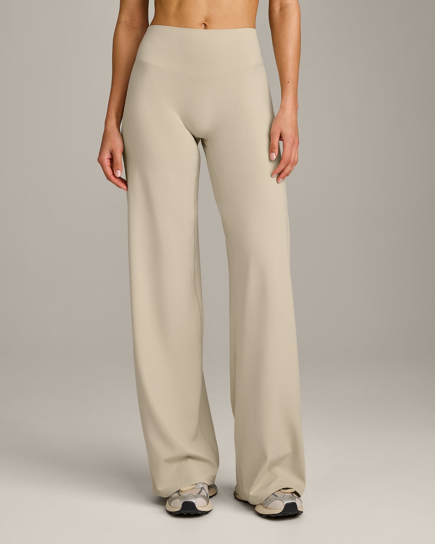 SoftMotion Straight Leg Bottoms with Grey Logo | Oatmeal - Image 4