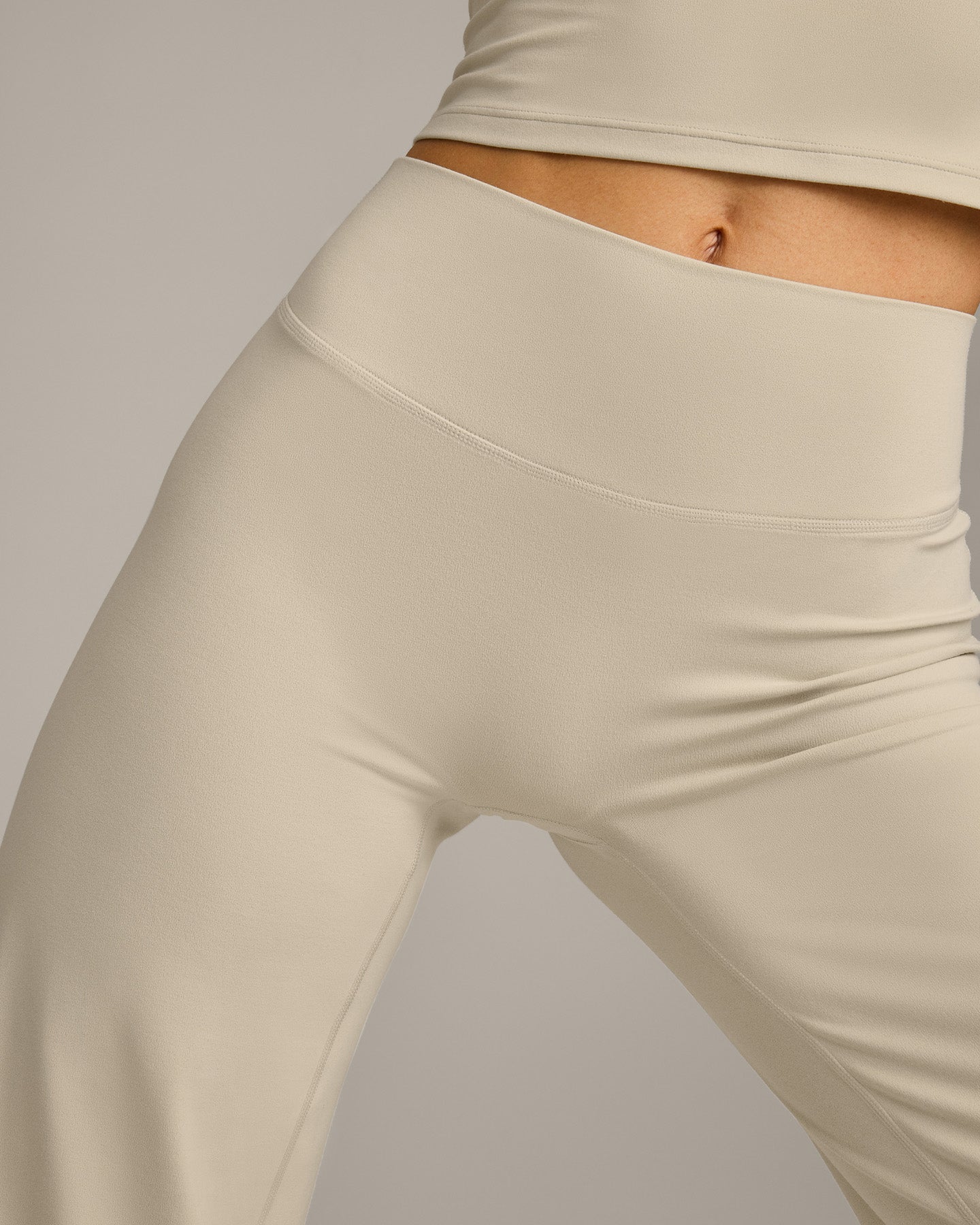 SoftMotion Straight Leg Bottoms with Grey Logo | Oatmeal - Image 5
