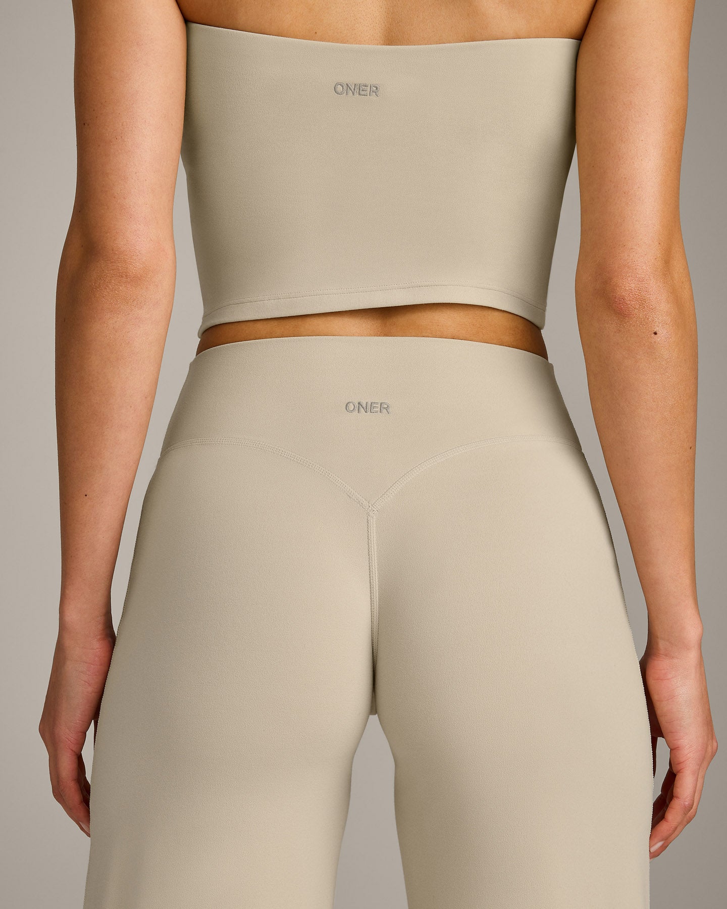 SoftMotion Straight Leg Bottoms with Grey Logo | Oatmeal - Image 6