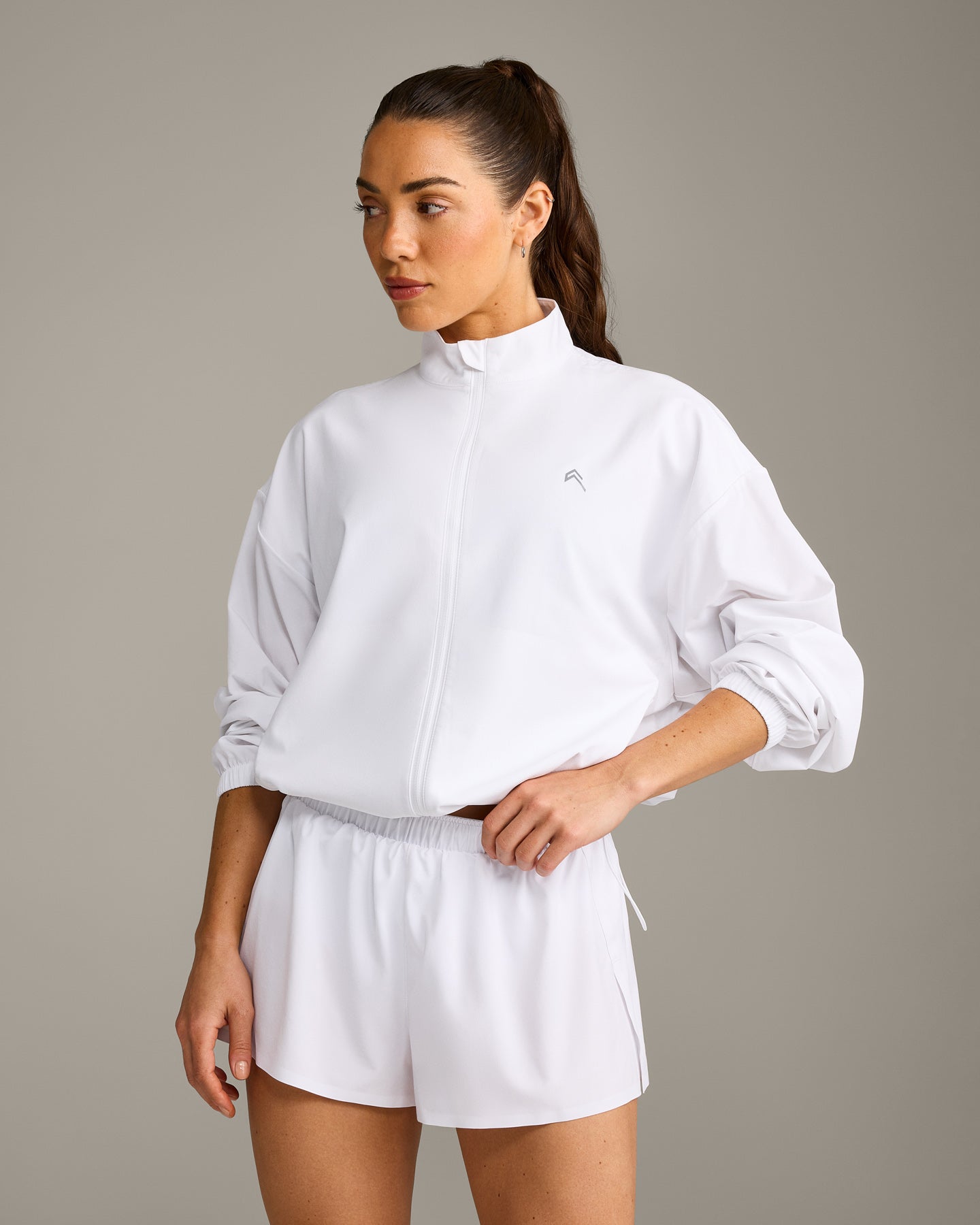 AirMove Jacket with Bonding with Reflective Logo | White
