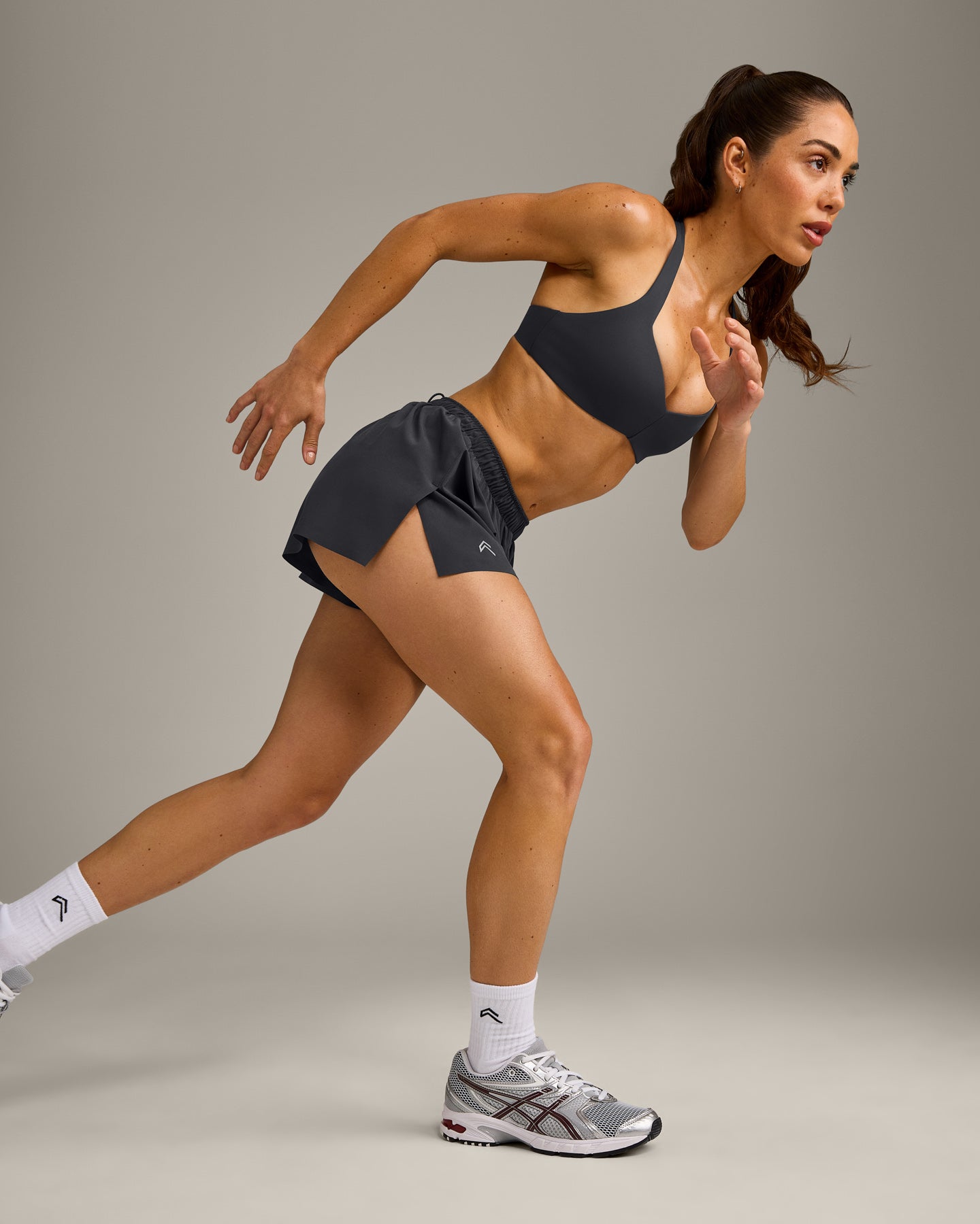 AirMove Lined Shorts 2" with Pocket and Reflective Logo | Coal - Image 4