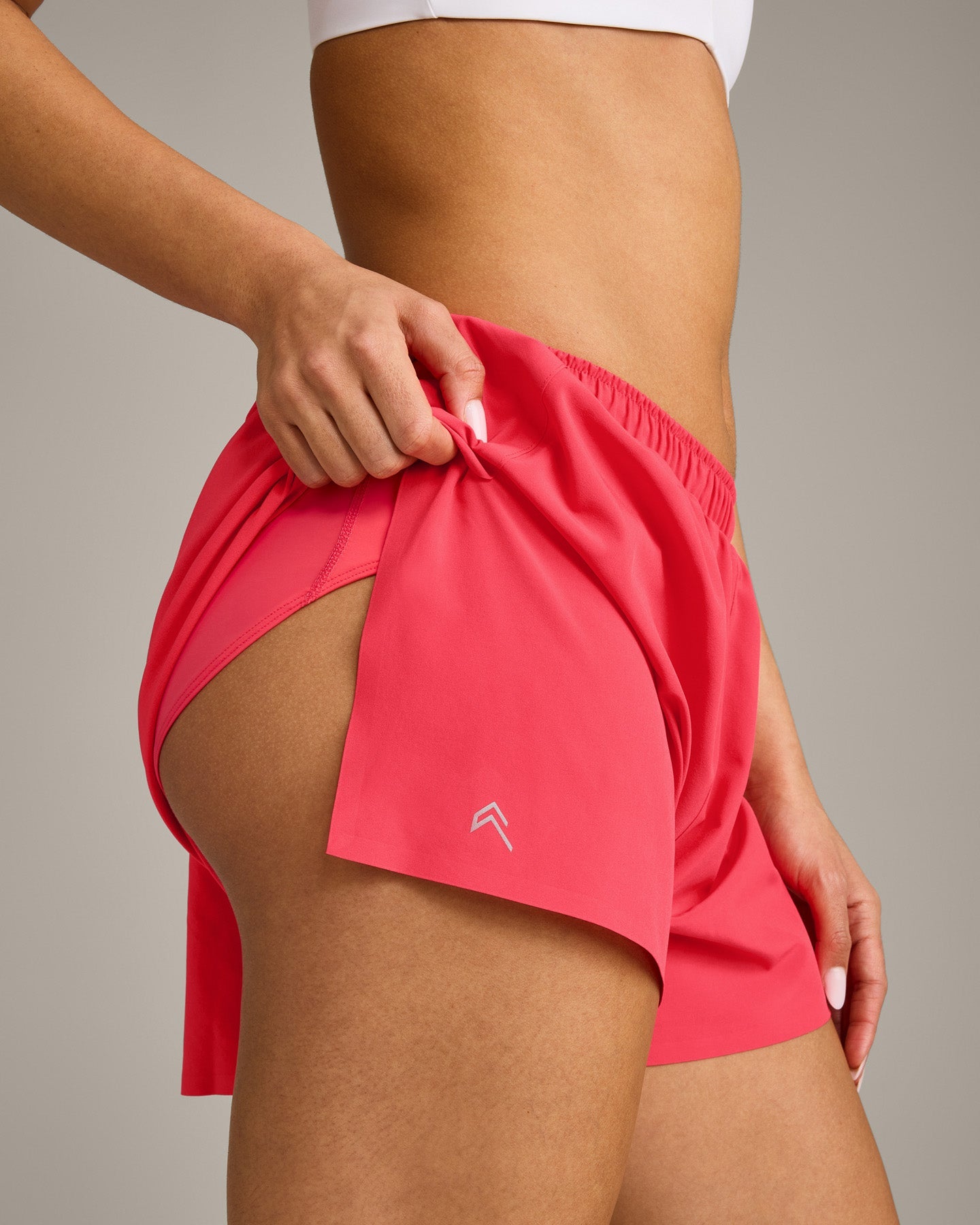 AirMove Lined Shorts 4" with Pocket and Reflective Logo | Charged Pink - Image 5