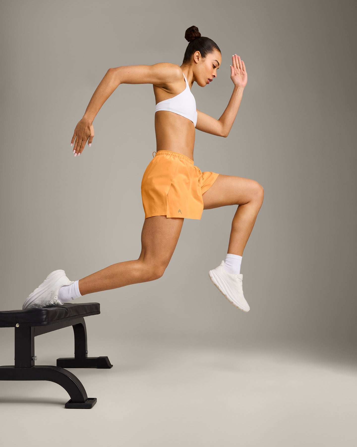 AirMove Lined Shorts 4" with Pocket and Reflective Logo | Powdered Orange - Image 3