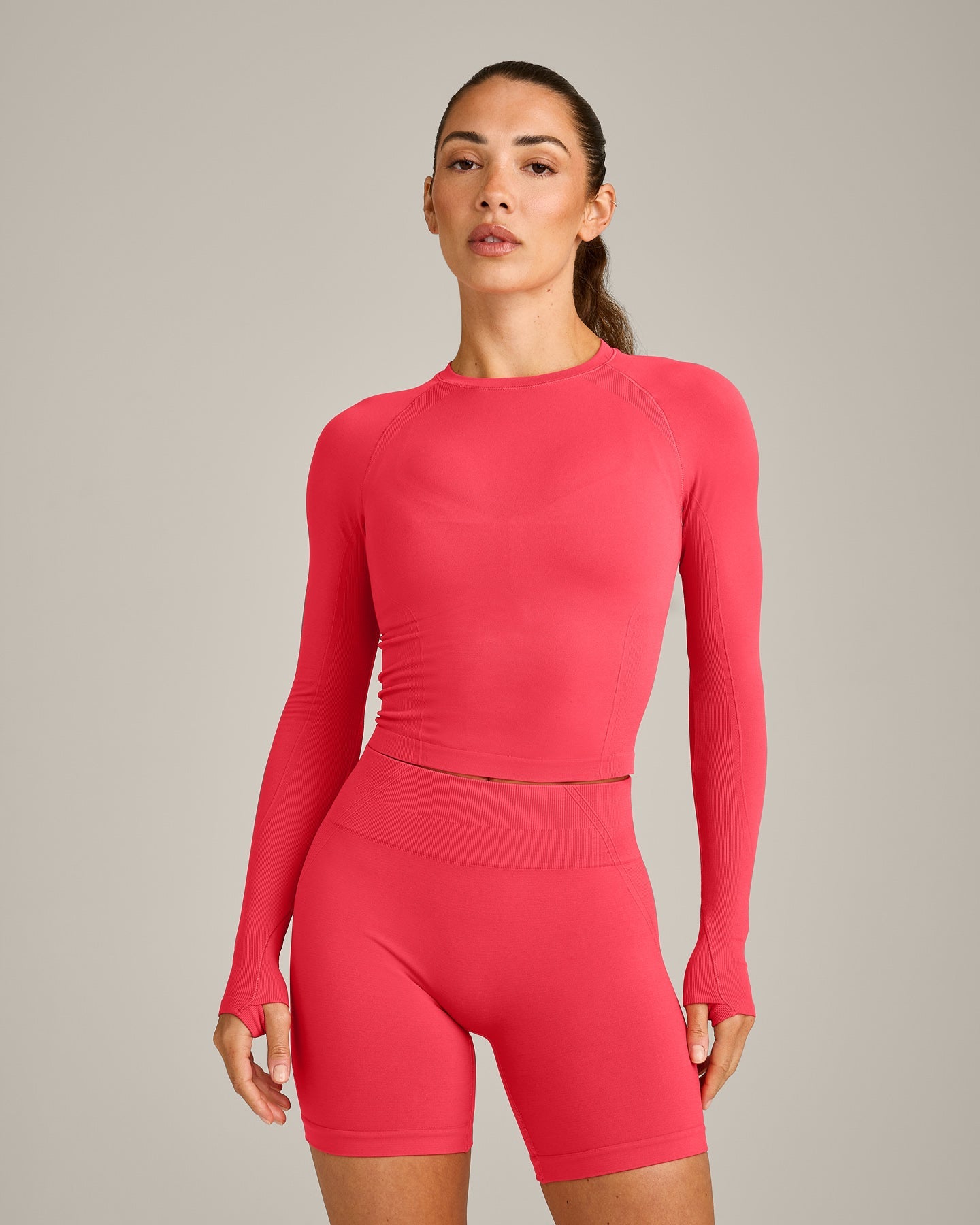 Oner Seamless Fitted Long Sleeve Top | Light Charged Pink