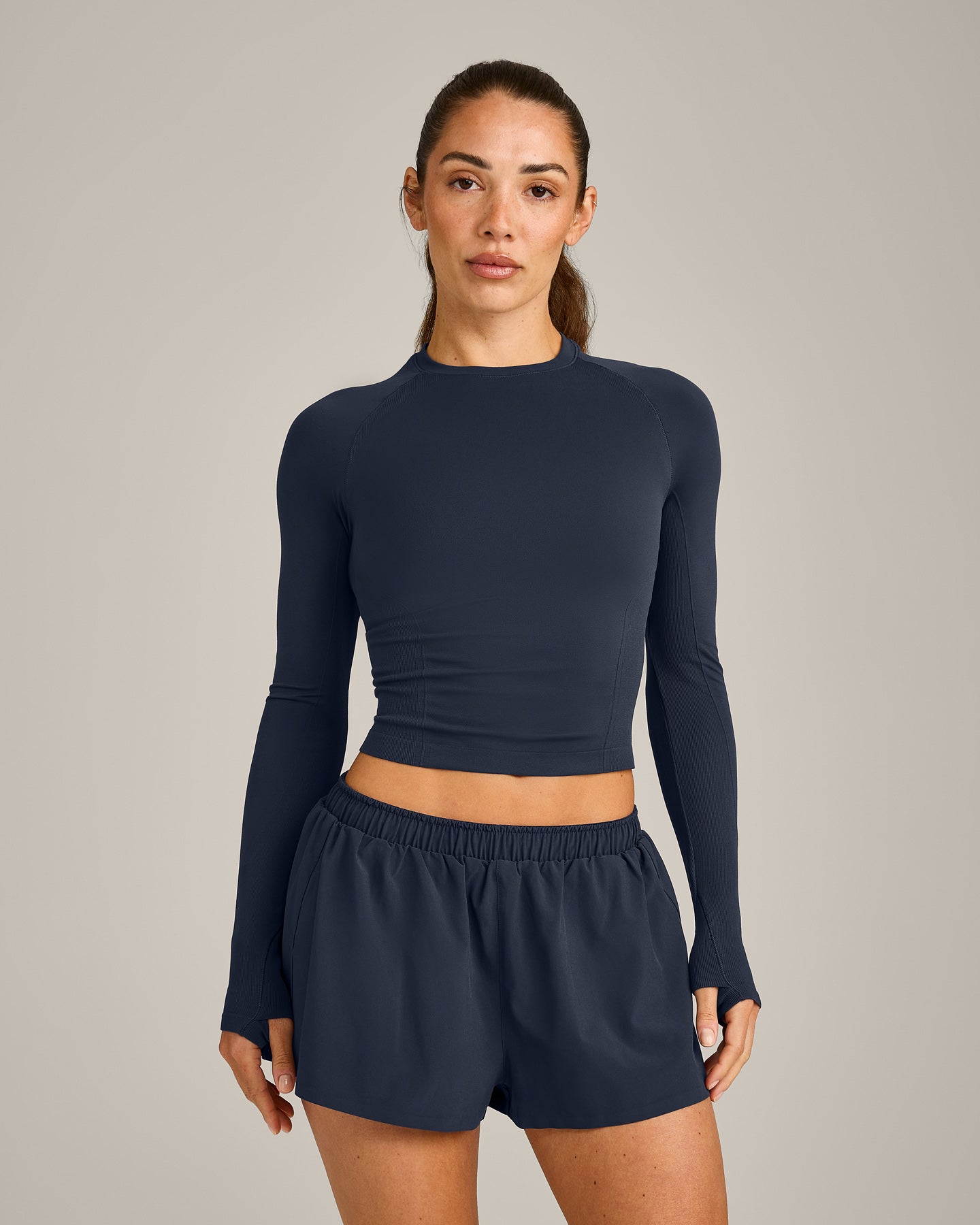 Oner Seamless Fitted Long Sleeve Top | Light True Blue
