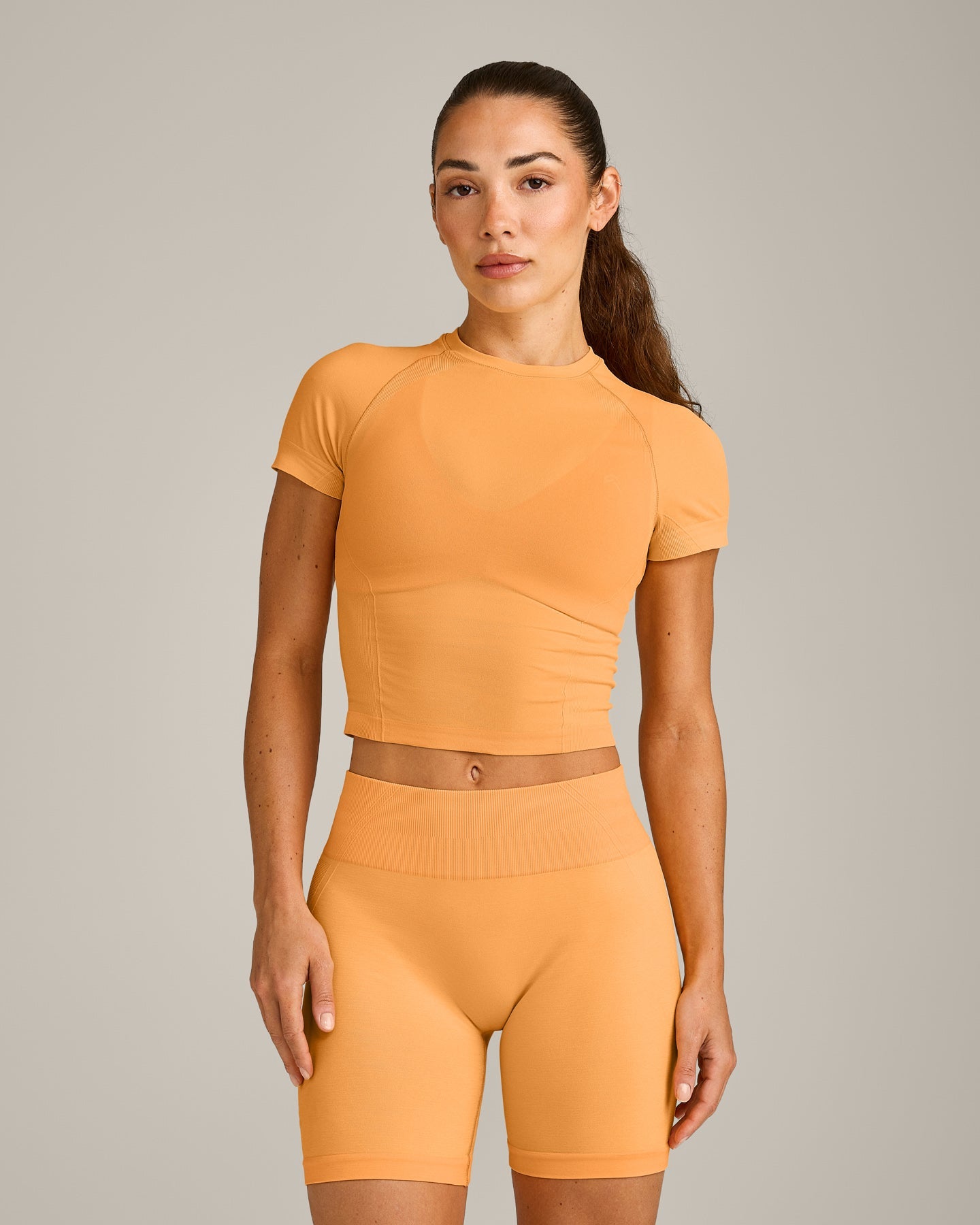 Oner Seamless Fitted Top | Light Powdered Orange