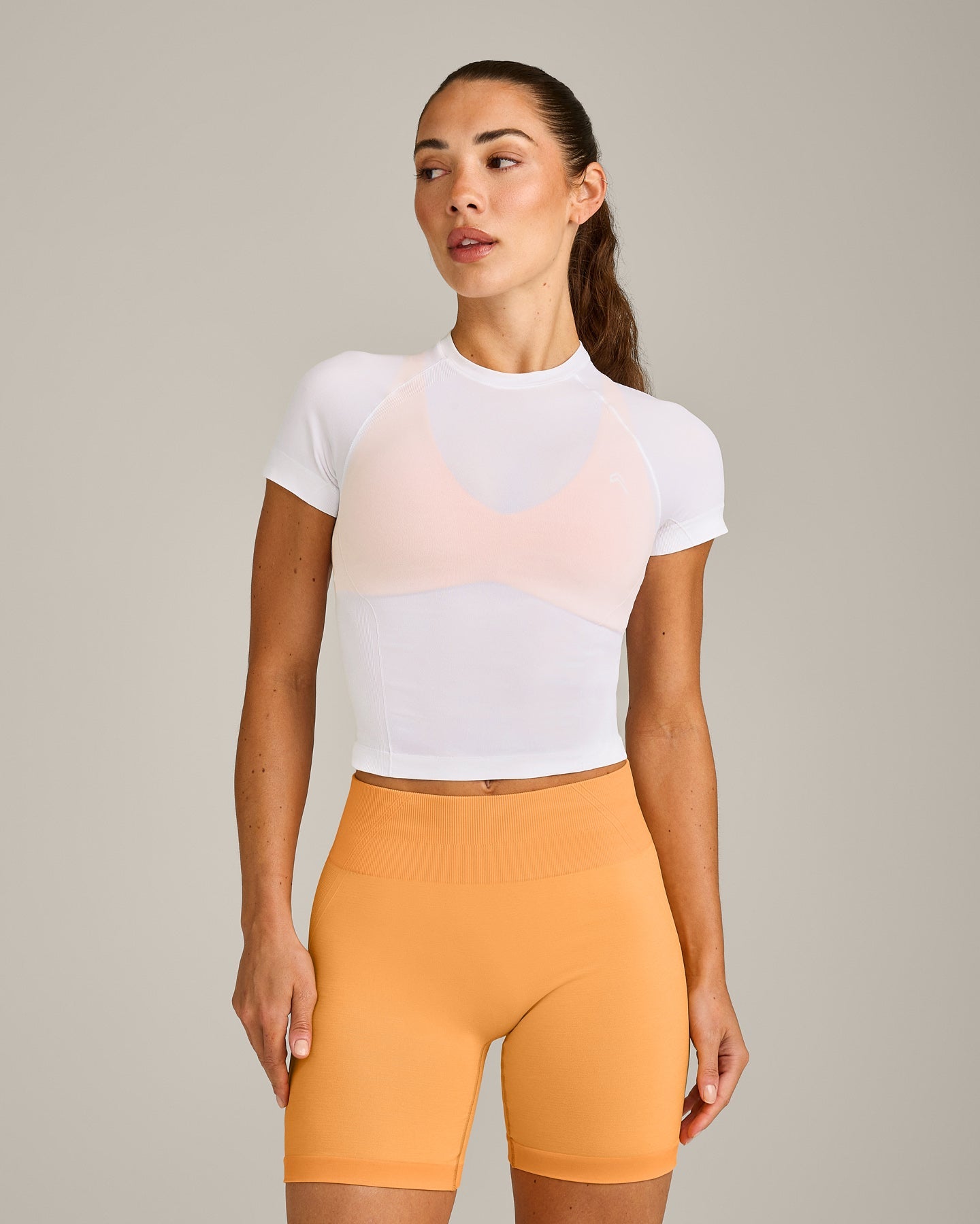 Oner Seamless Fitted Top | White